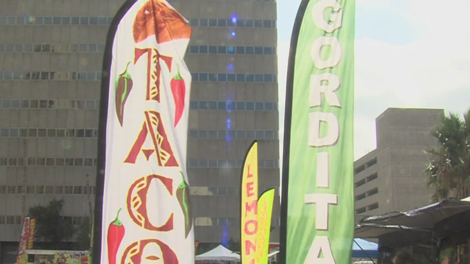 Food so good, you can eat it without teeth... at least according to one food truck co owner. The food truck village is open until 10:00 p.m. Saturday night.