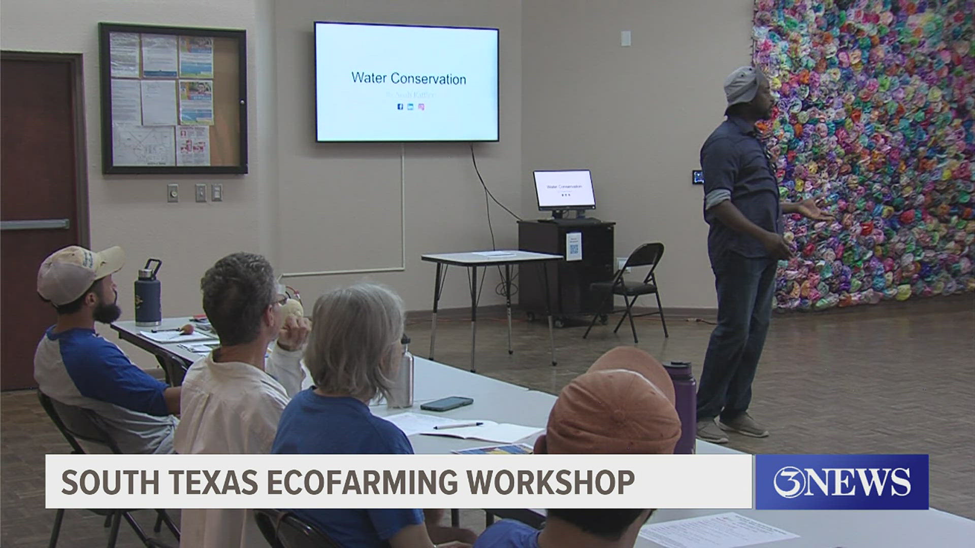 The free workshop was held to teach people how to efficiently conserve water.