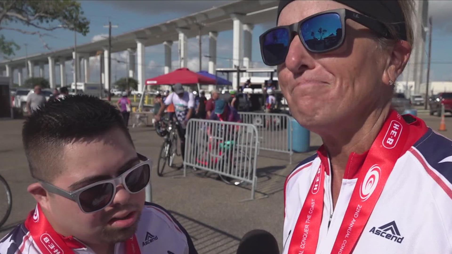 Wings of Texas, an organization that accommodates those with special needs, brought many riders out to 'Conquer the Coast'.