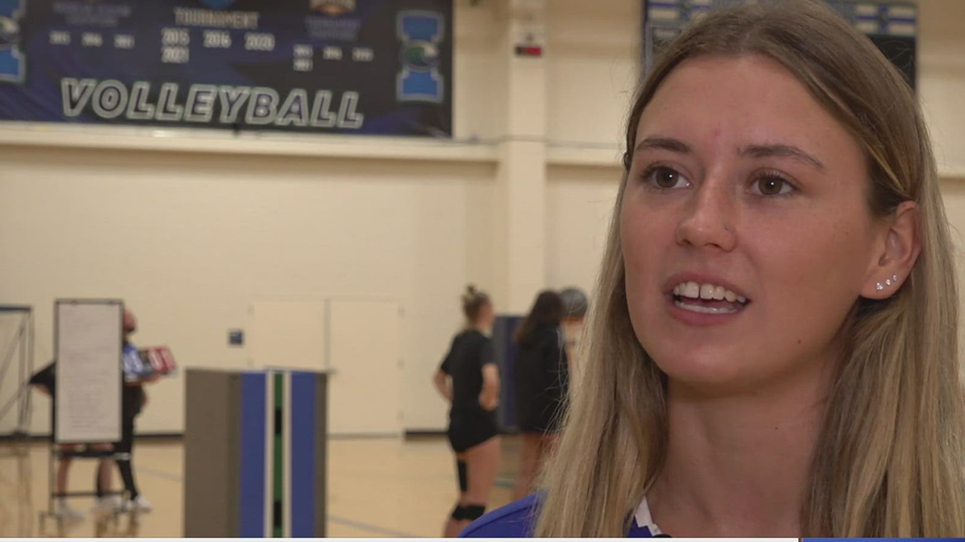 Kyndal Payne is one of the leaders on the Islanders Women's Volleyball team. Her sister Kaylee played here from 2018-20 while Kyndal was in high school in Fort Worth