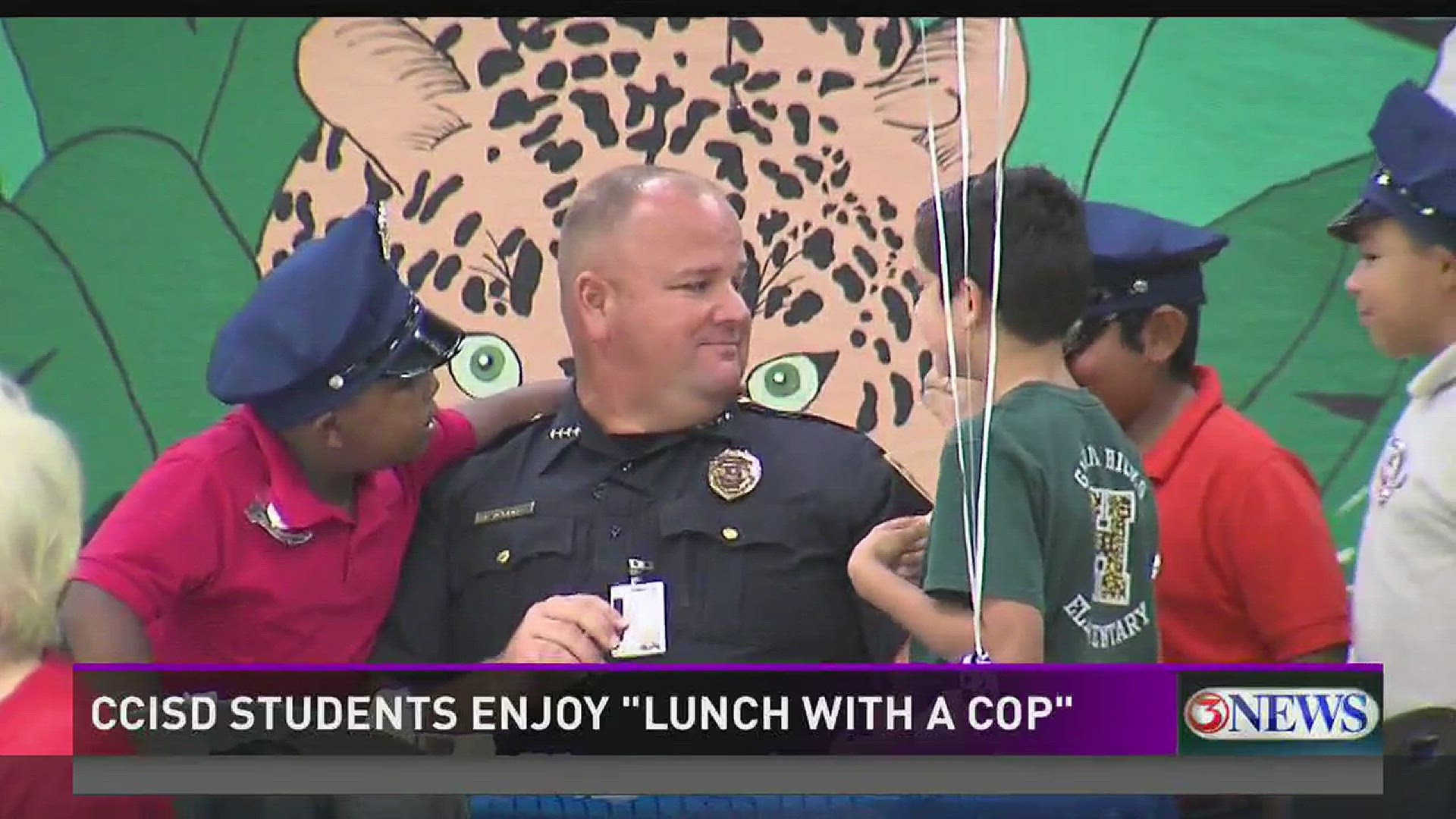 Corpus Christi police and officers with CCISD police visited Gloria Hicks Elementary School Thursday afternoon for the lunch with a cop kick-off.