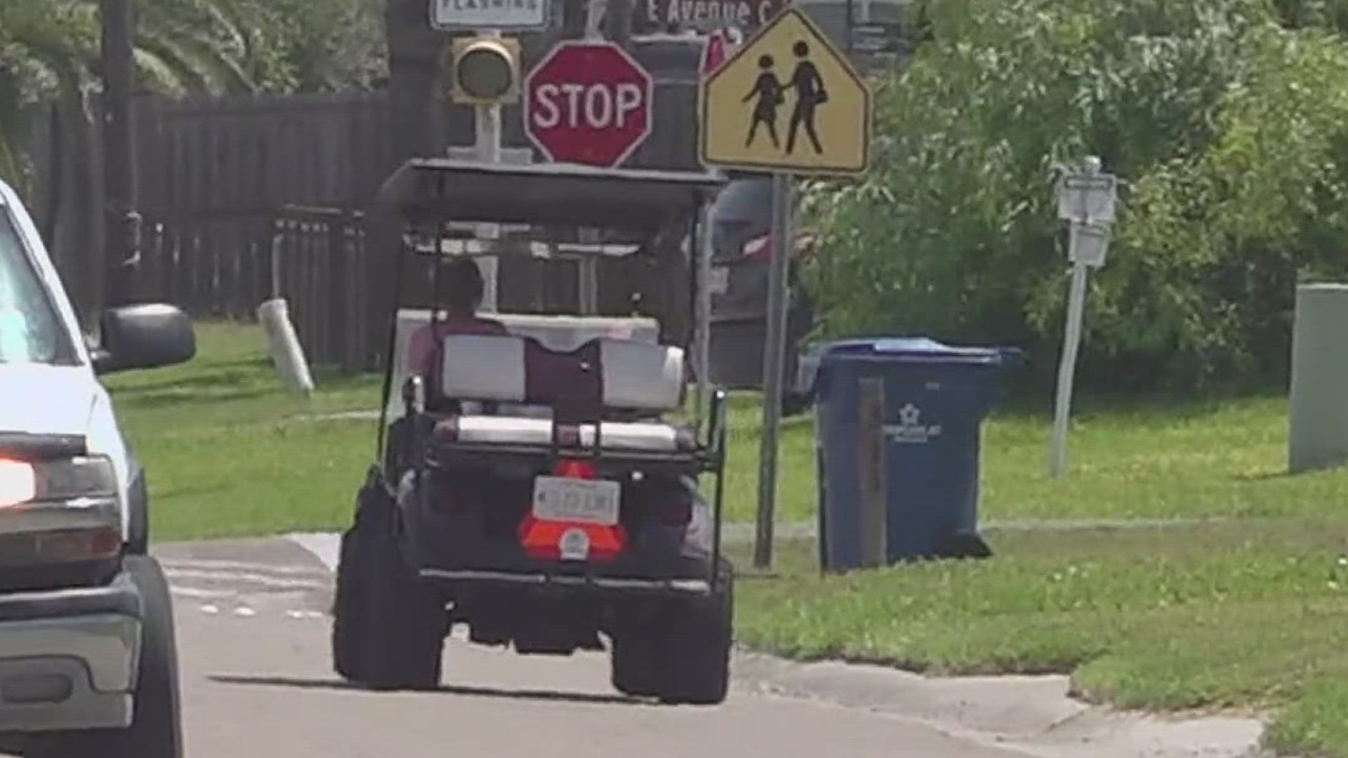 The accident left the teenage golf cart driver with life-threatening injuries.