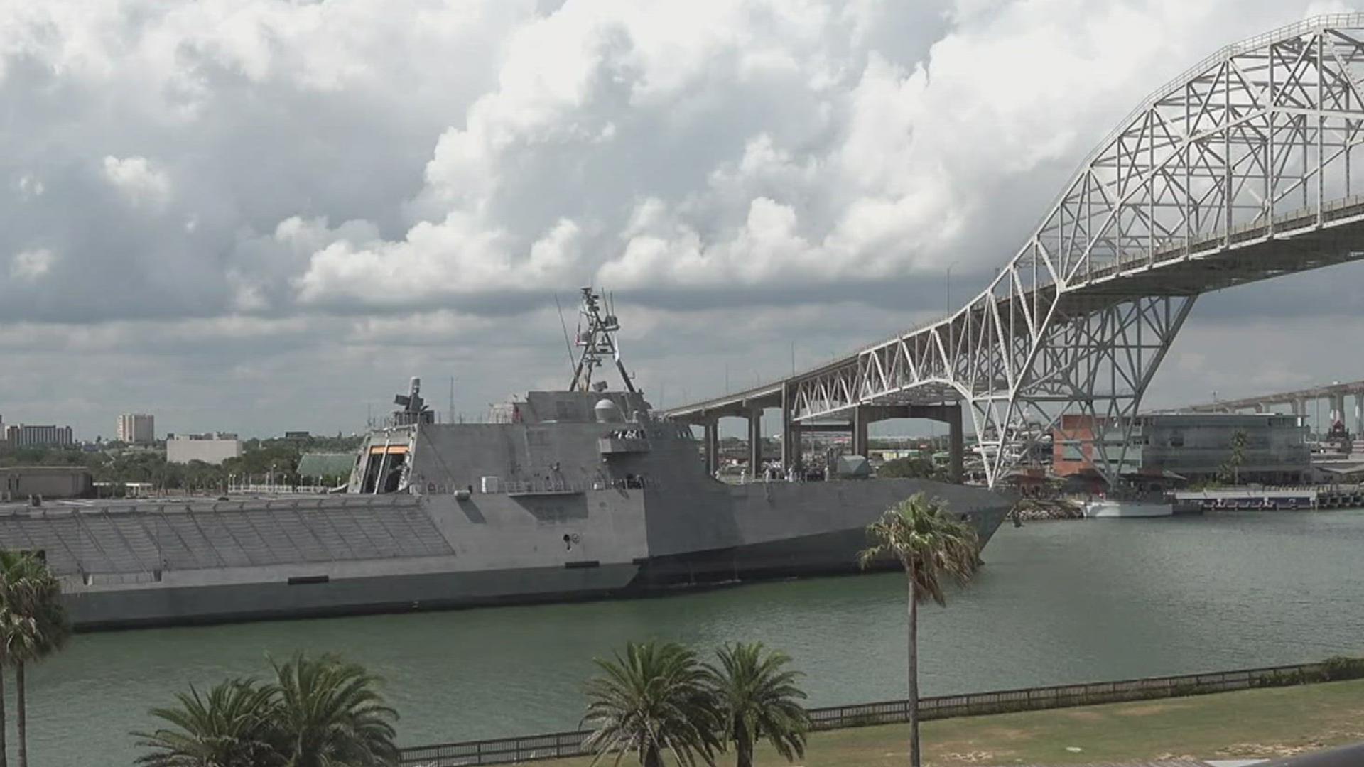 This is the first combat ship to be named after a South Texas City. The new Navy battleship, the USS Kingsville has finally arrived in the Port of Corpus Christi.