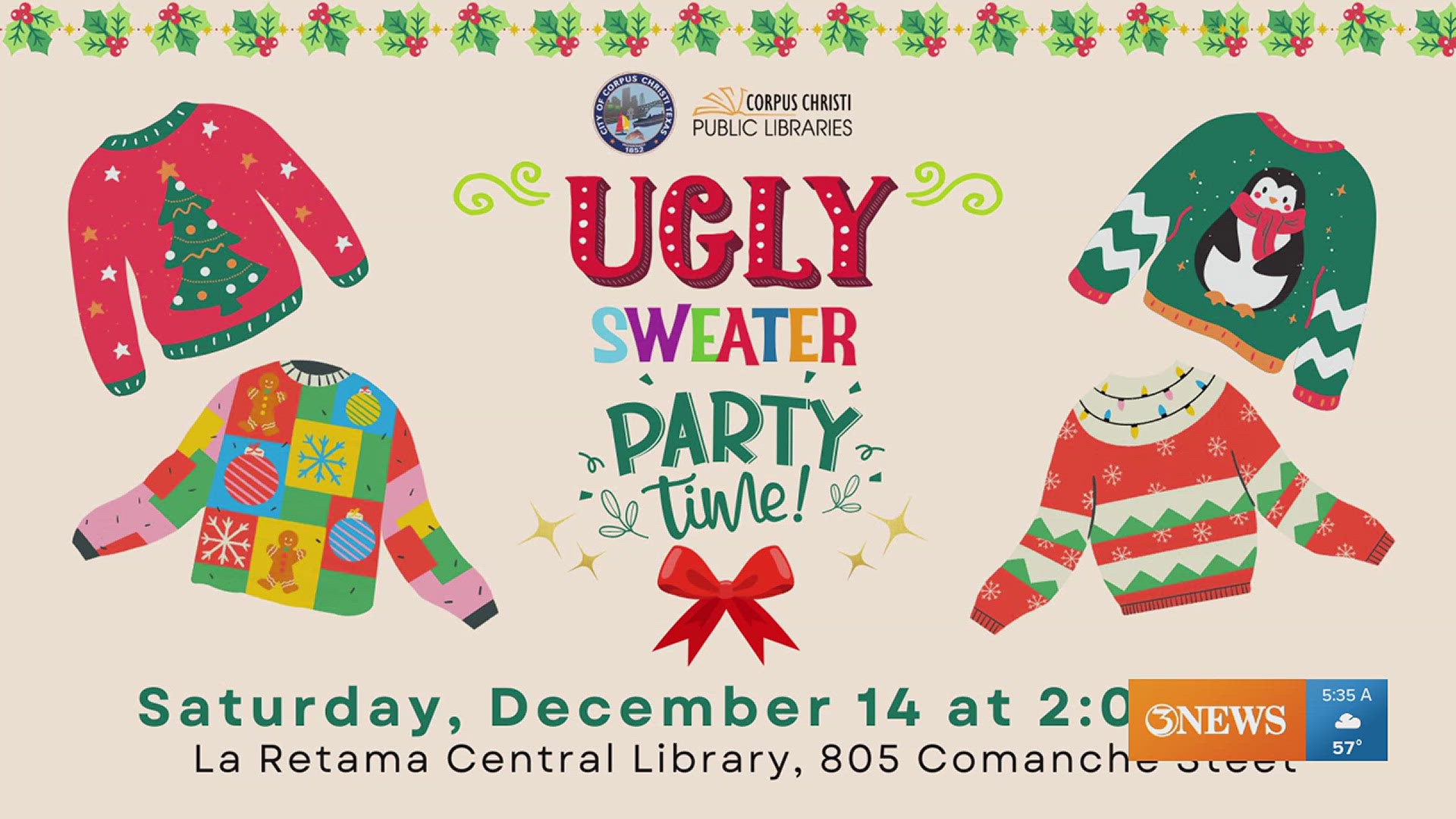 The festivities will take place at La Retama Library.