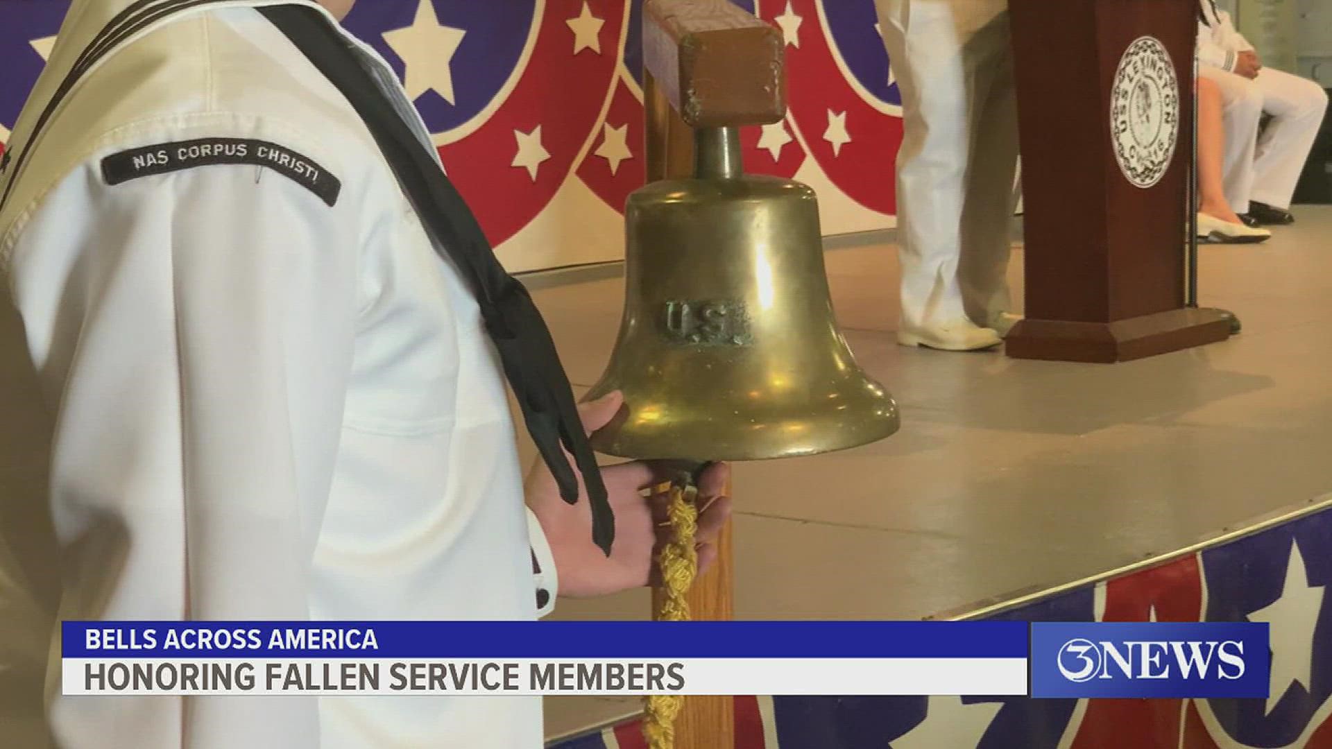 The seventh annual Bells Across America for fallen service members was held this morning aboard the USS Lexington.