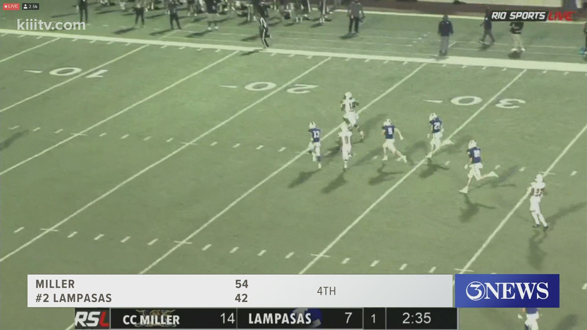 It was a battle down to the wire as the Miller Bucs would try to hold off the state ranked Lampasas Badgers in the Area round of the UIL State Playoffs.