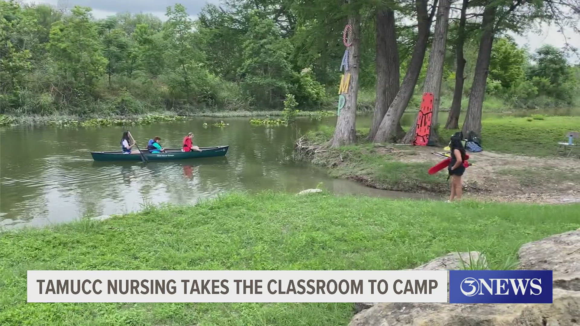 Local nursing students volunteer at Camp "CAMP," a summer program for campers 5 to 55 years old with physical and medical disabilities.