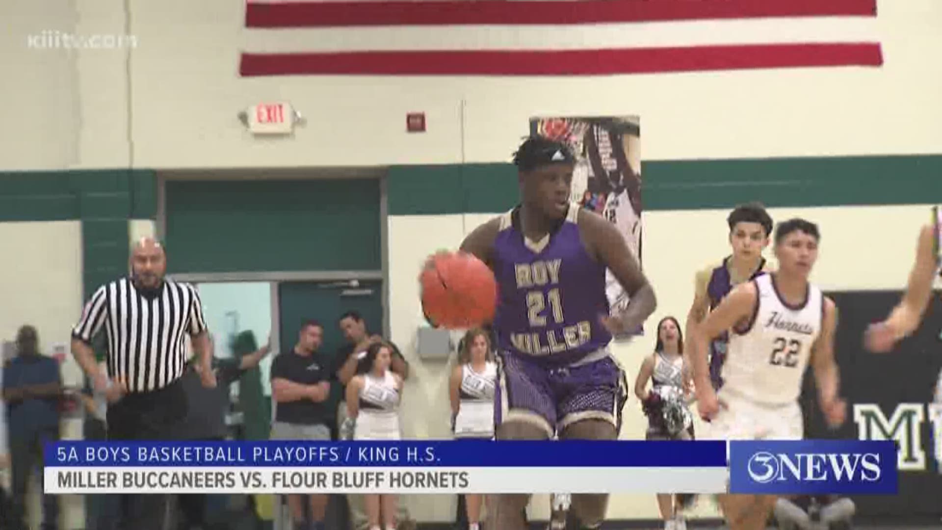 Miller boys basketball came from behind to top Flour Bluff in the Bi-District round 73-69. Catch the highlights and scores from Tuesday night here.