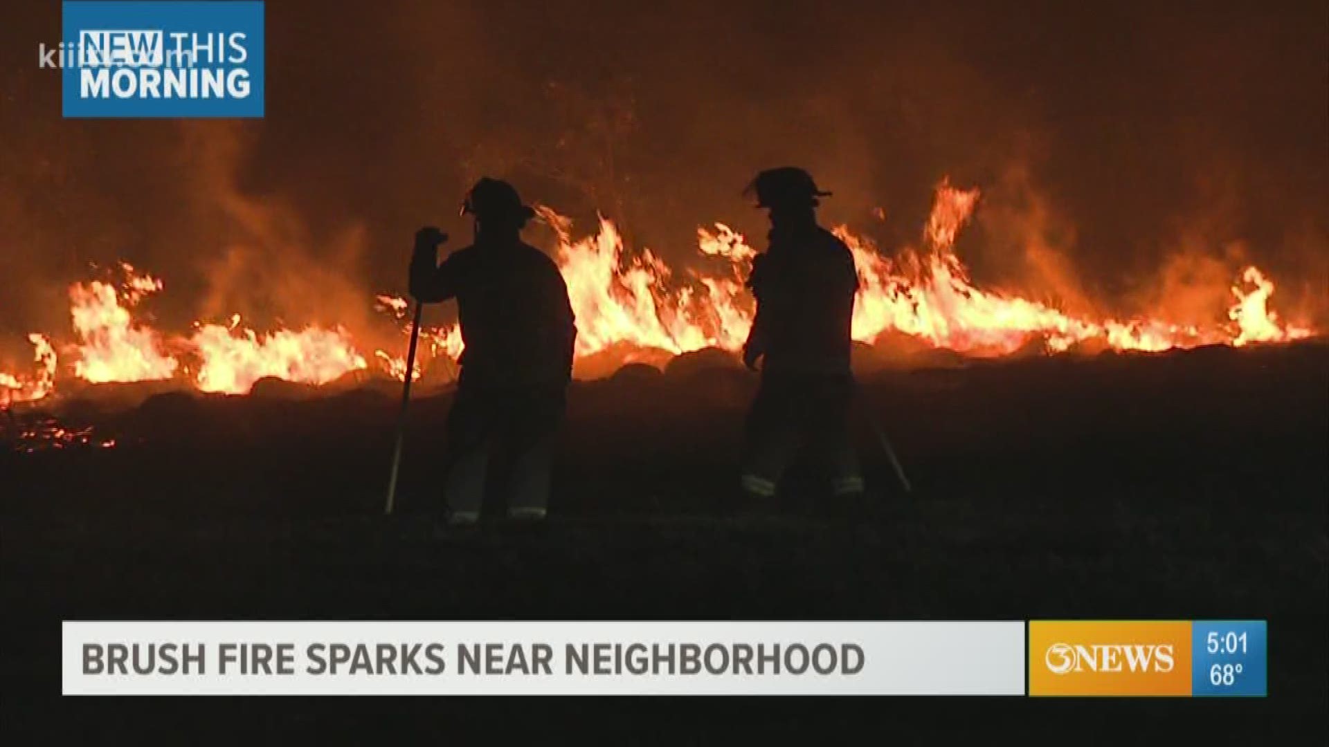 Firefighters were called to an overnight brush fire Monday that destroyed nearly an acre in Corpus Christi's southside.
