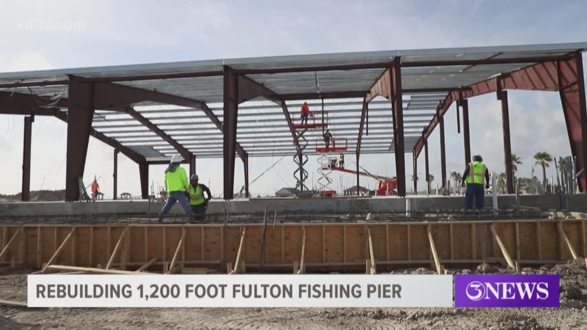 The rebuilding of the Fulton, Texas, fishing pier and convention center destroyed by Hurricane Harvey two years ago will begin on Saturday.