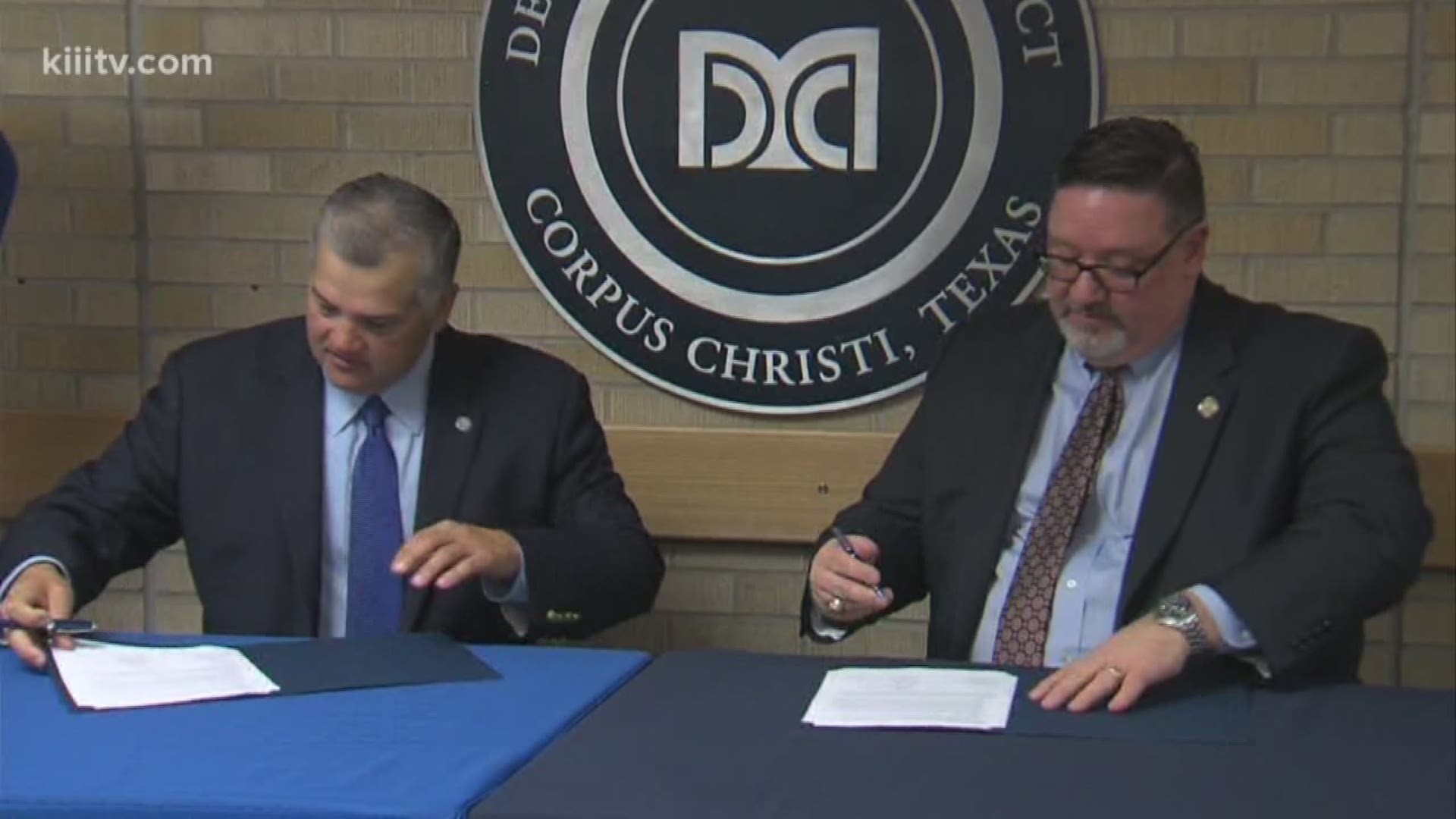 The agreement was signed with the chancellor of Western Governors University in Austin so students can continue their education online.