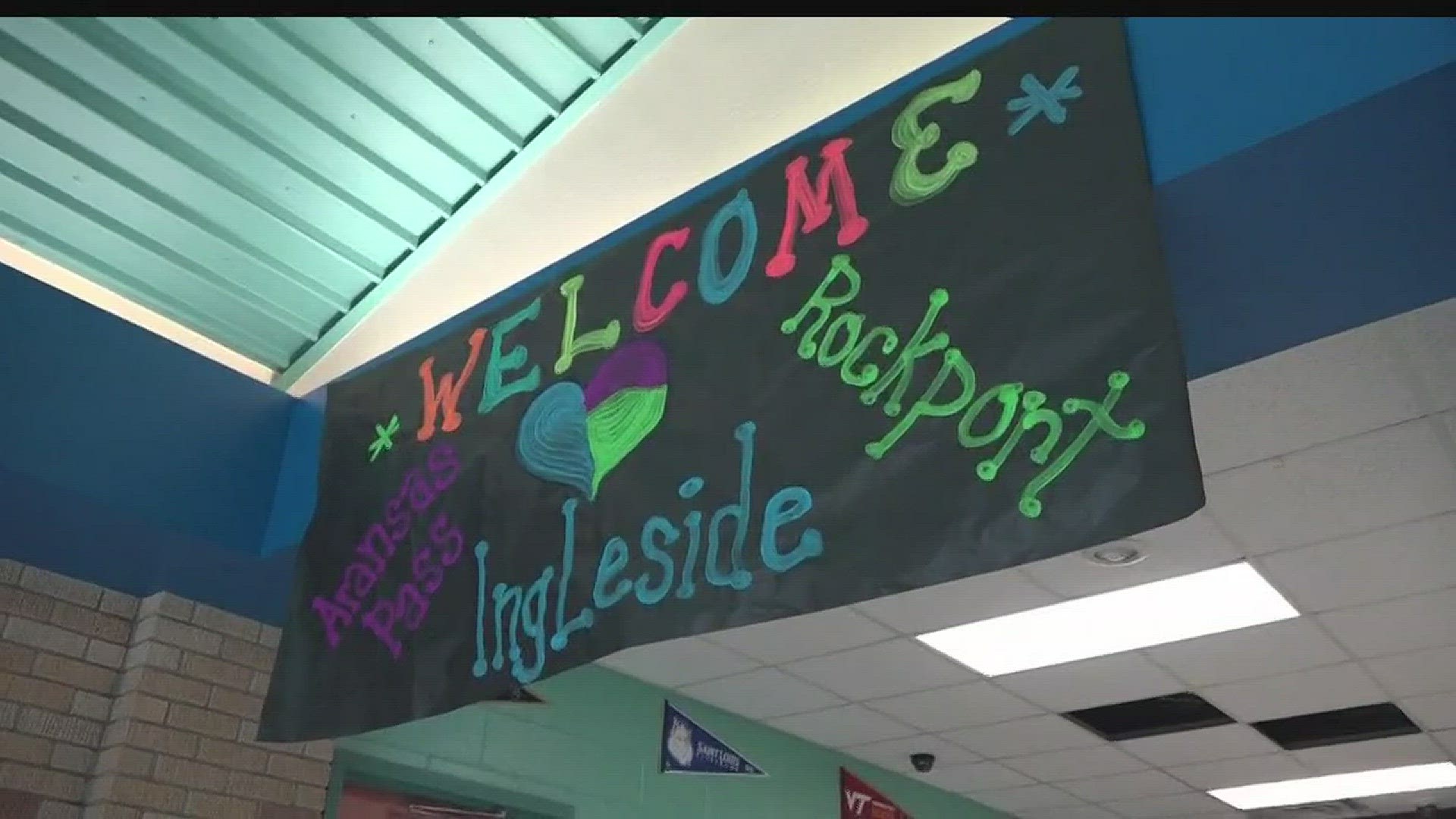 Students in Ingleside returned back to school on Tuesday following the devastation brought by Hurricane Harvey.