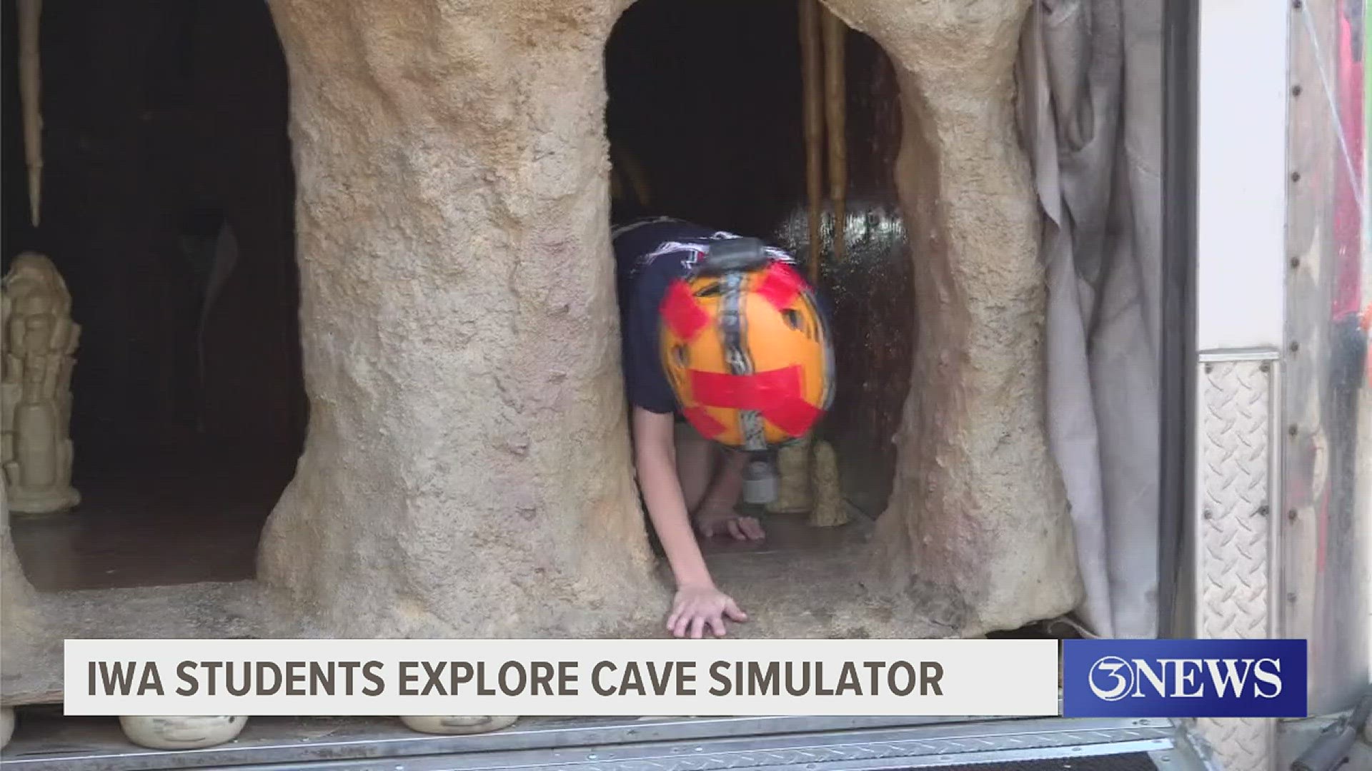 The Cave Sim exhibit features a 26-foot truck equipped with a cave exploration simulator that gives students the opportunity to learn about cave rescue and more.