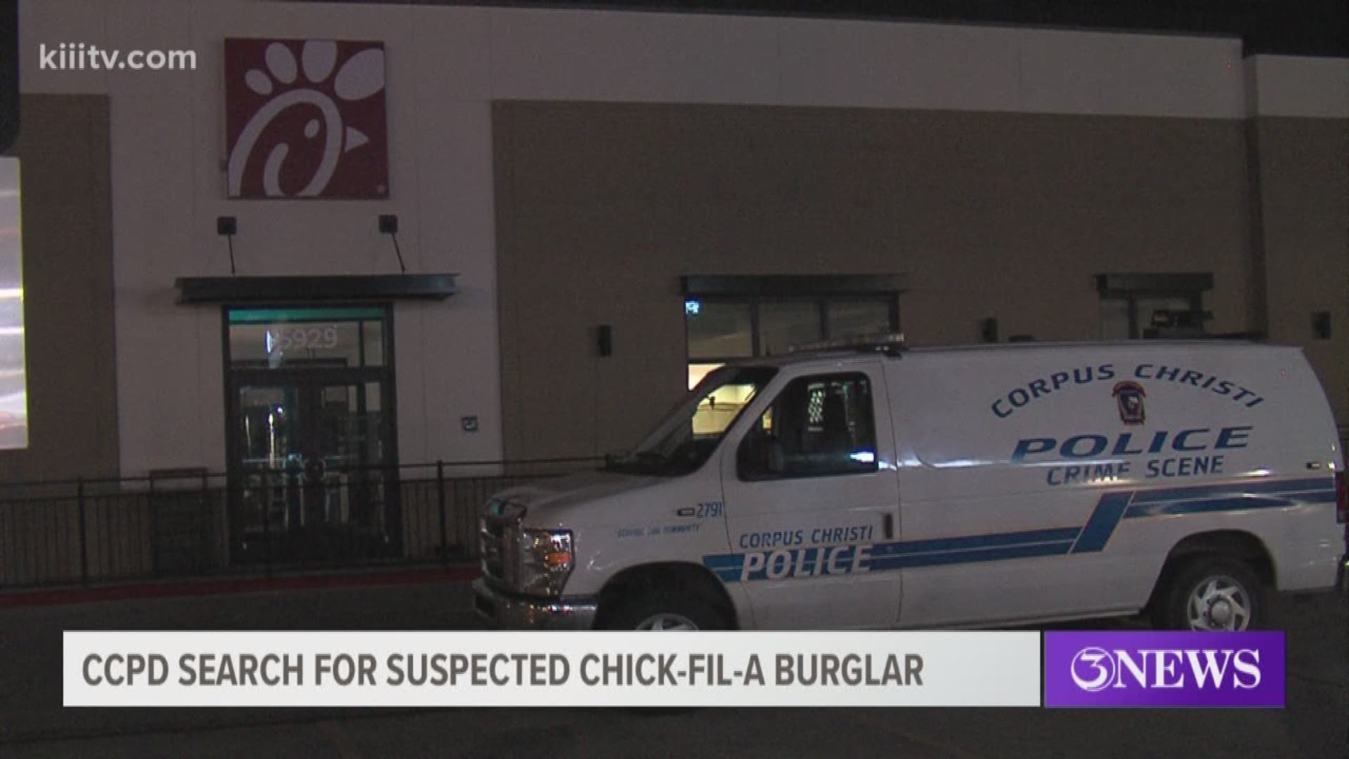 Three men are accused of breaking into the Chick-Fil-A on Saratoga around 3:30 a.m. Monday.