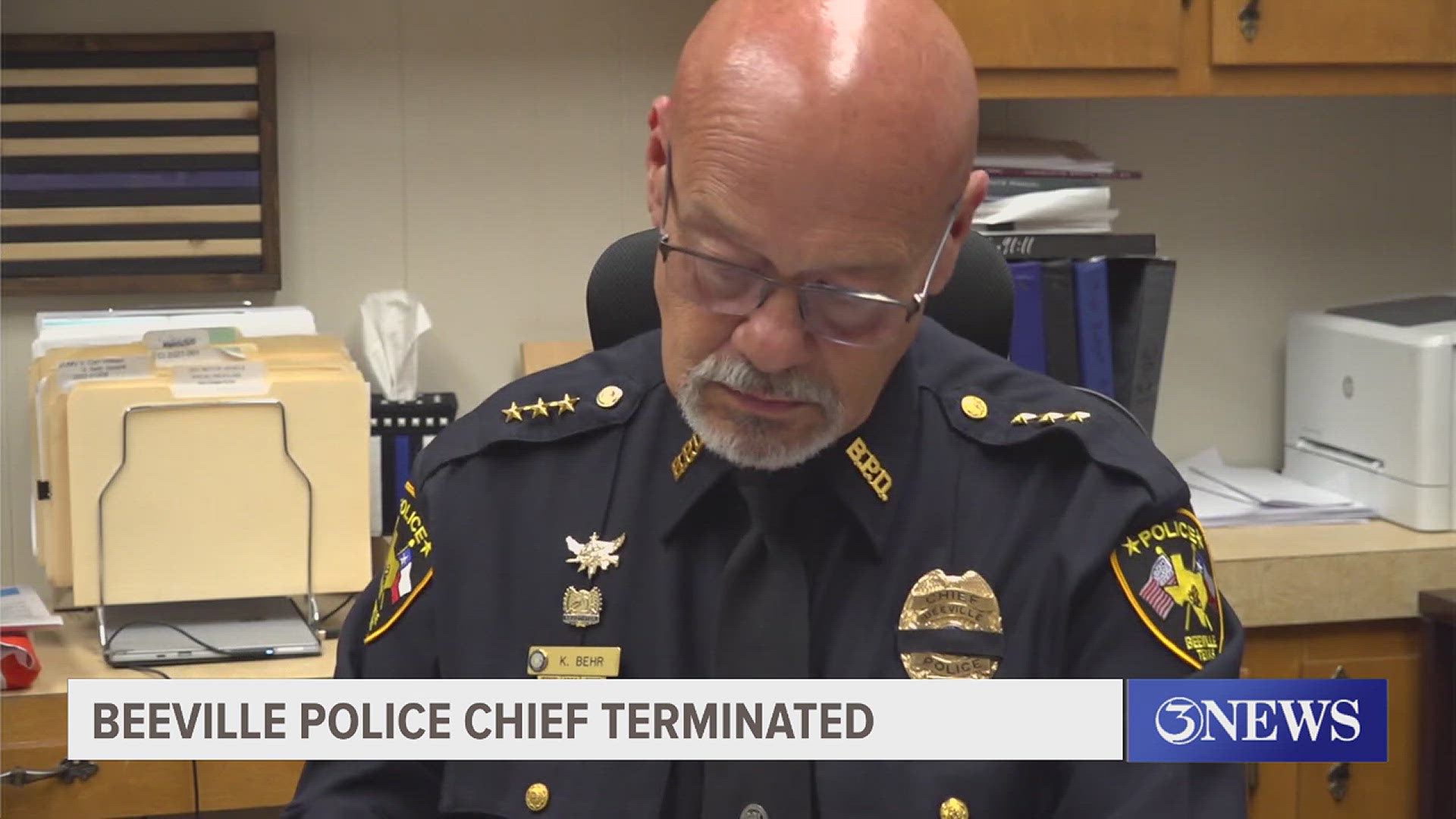 Officials with Beeville confirmed the contract termination after receiving a complaint of misconduct. 
