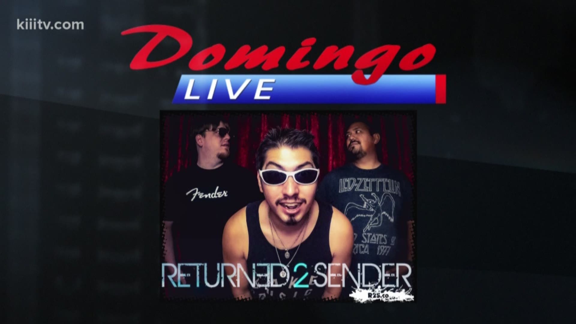 From Corpus Christi, Here is Returned 2 Sender performing one of their original songs "Get You To Move" on Domingo Live!