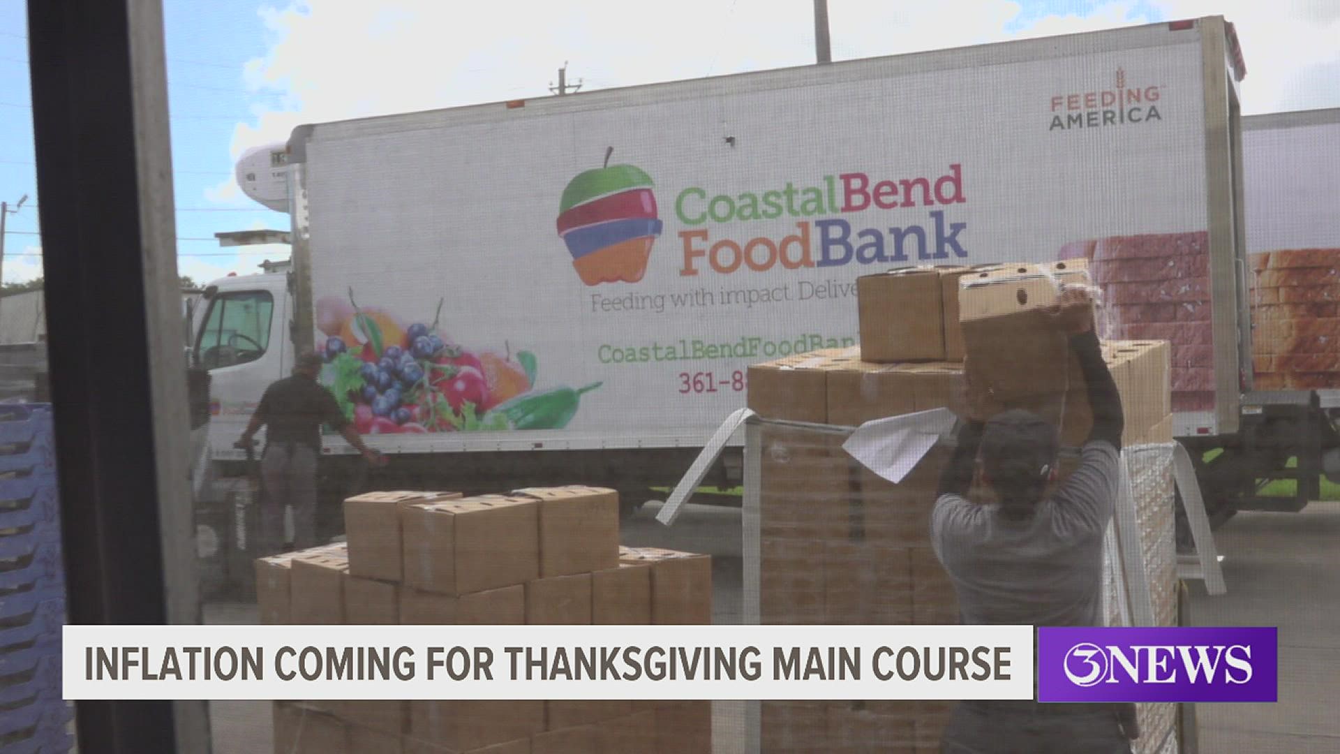 The Coastal Bend Food Bank is considering giving chickens instead because the price has gone up so much.