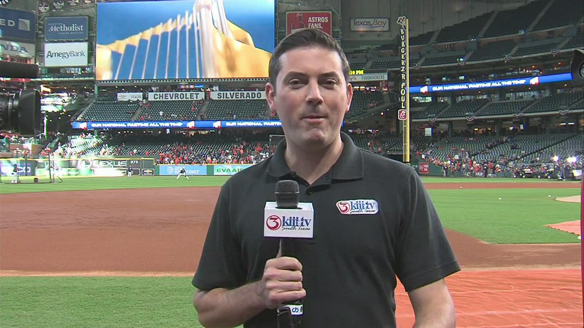 Sports Director Chris Thomasson previews game 4 of the World Series at Minute Maid Park.