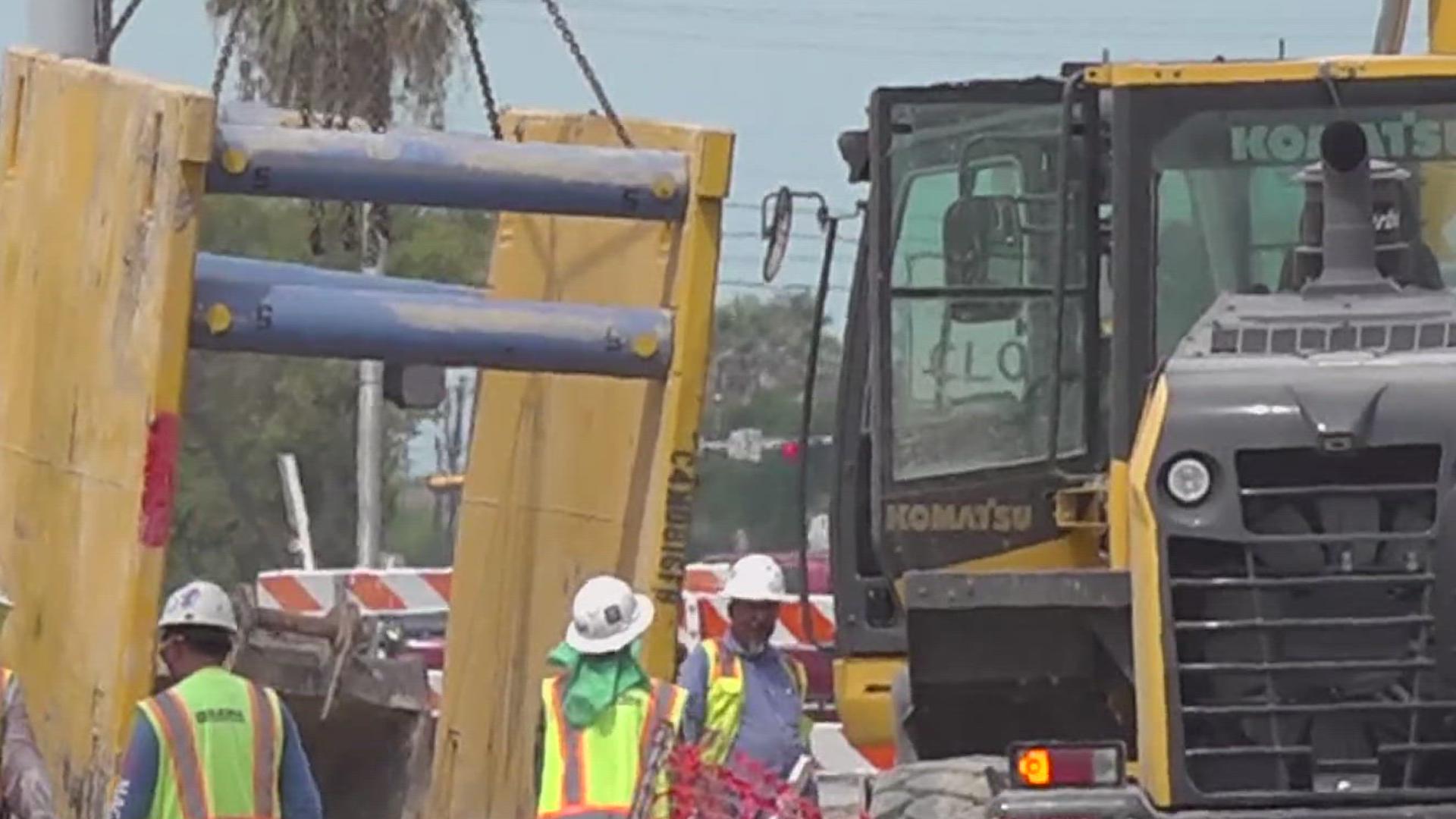 Contractors are making significant progress on the Everhart and Alameda project.