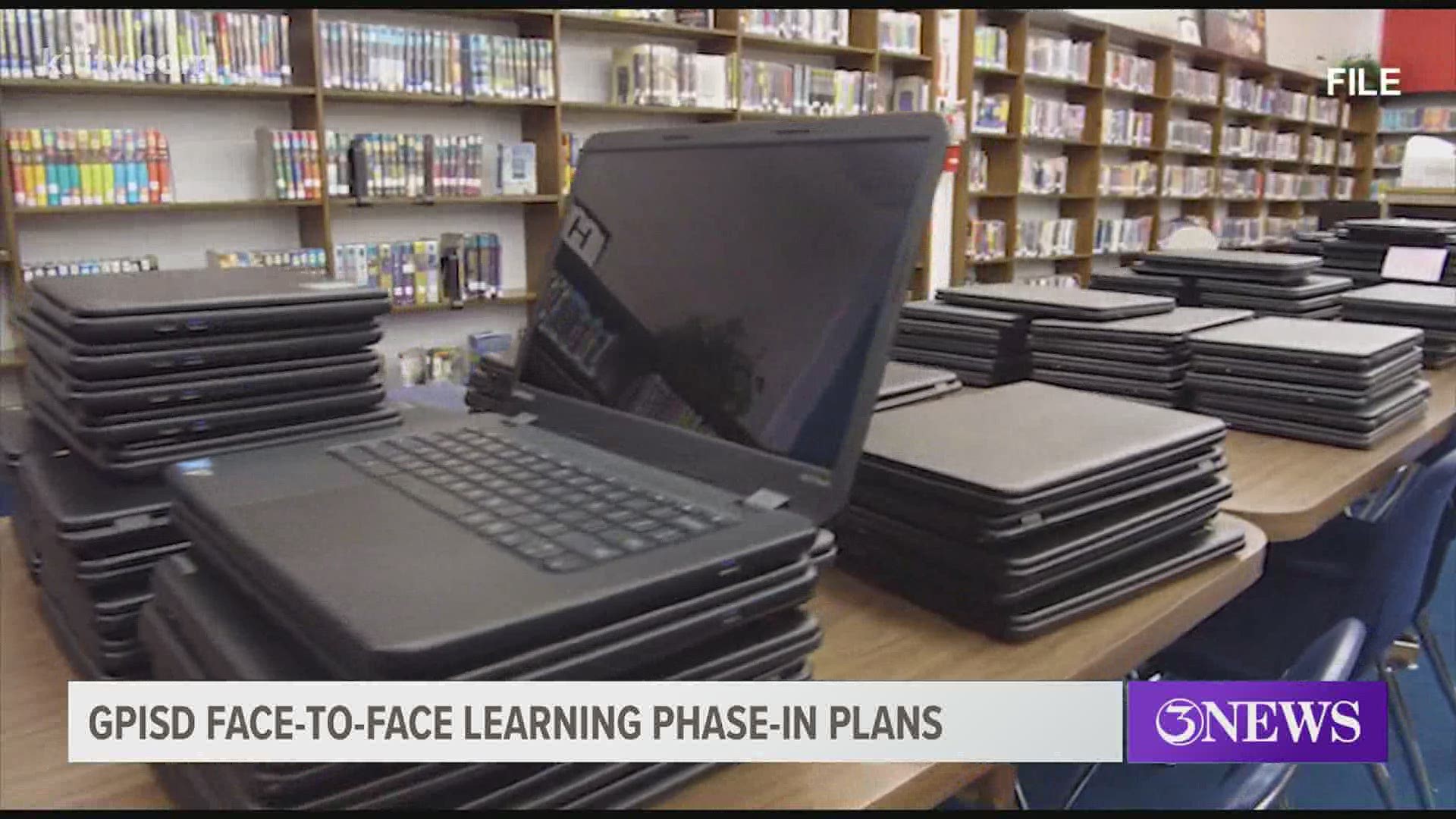 Gregory Portland ISD finalizes the phasein plan for facetoface