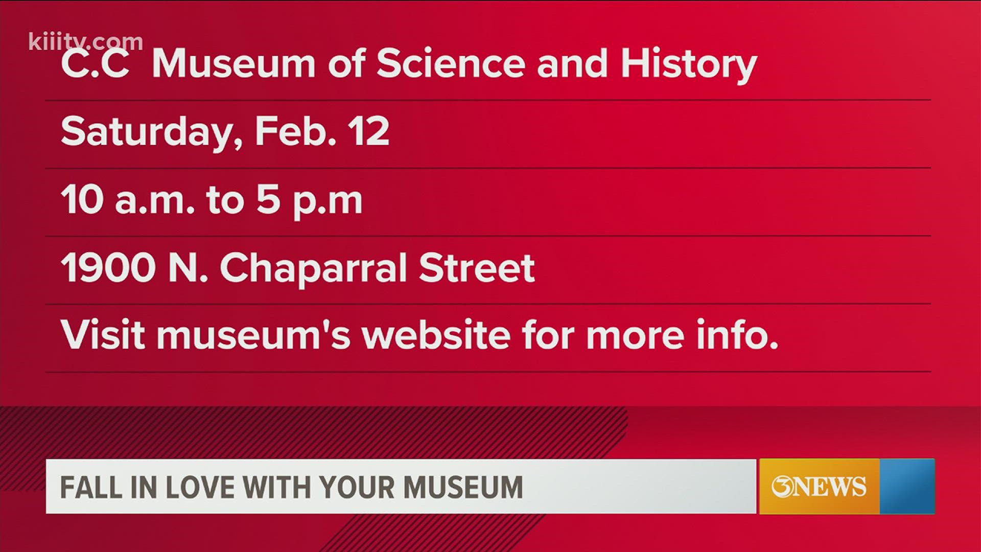 The CC Museum of Science and History is holding a family friendly event themed after the season of love this Saturday.