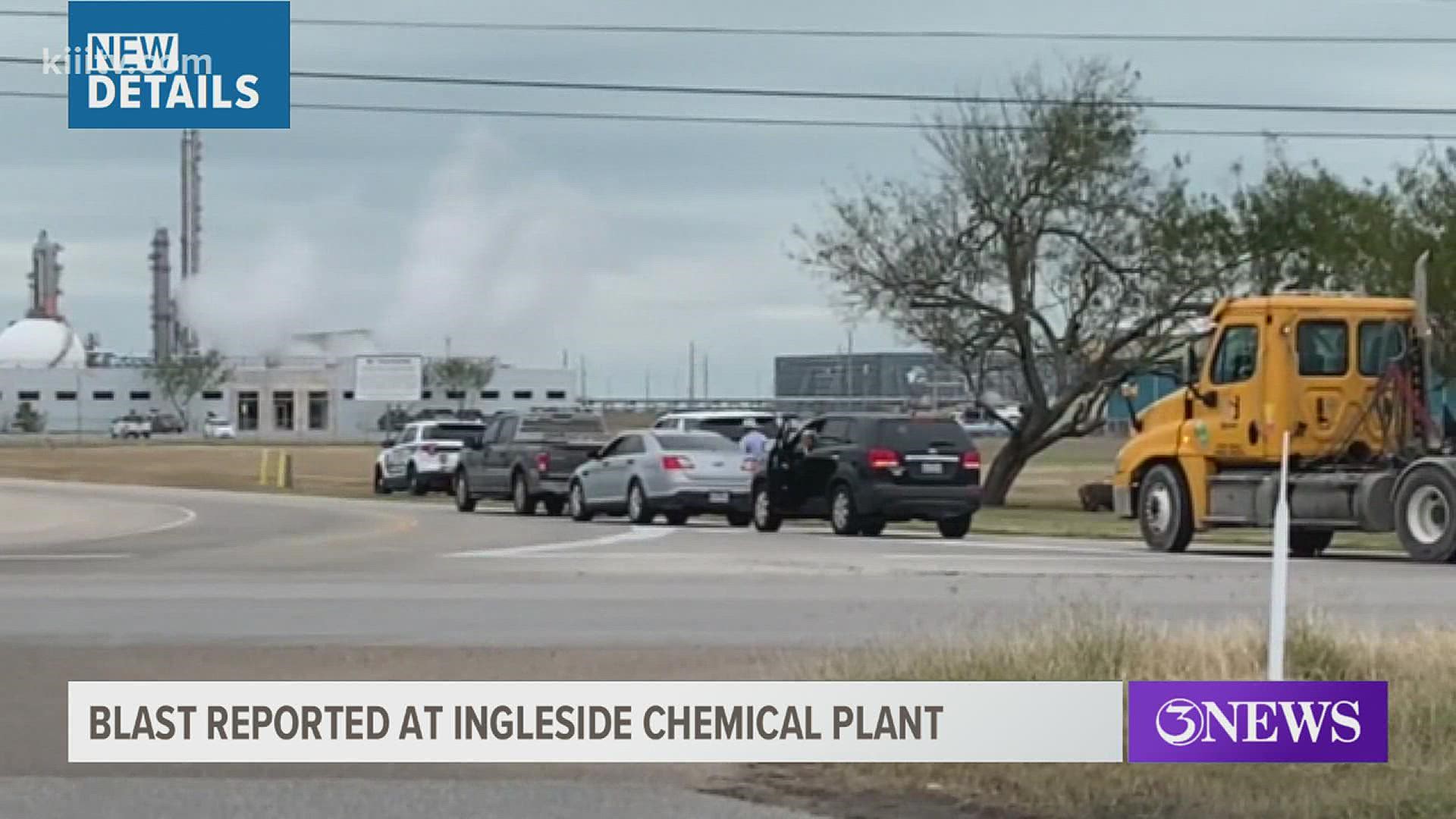 Oxy Chem and the nearby Chemours Ingleside plant had personnel shelter in place as they contained the fire.