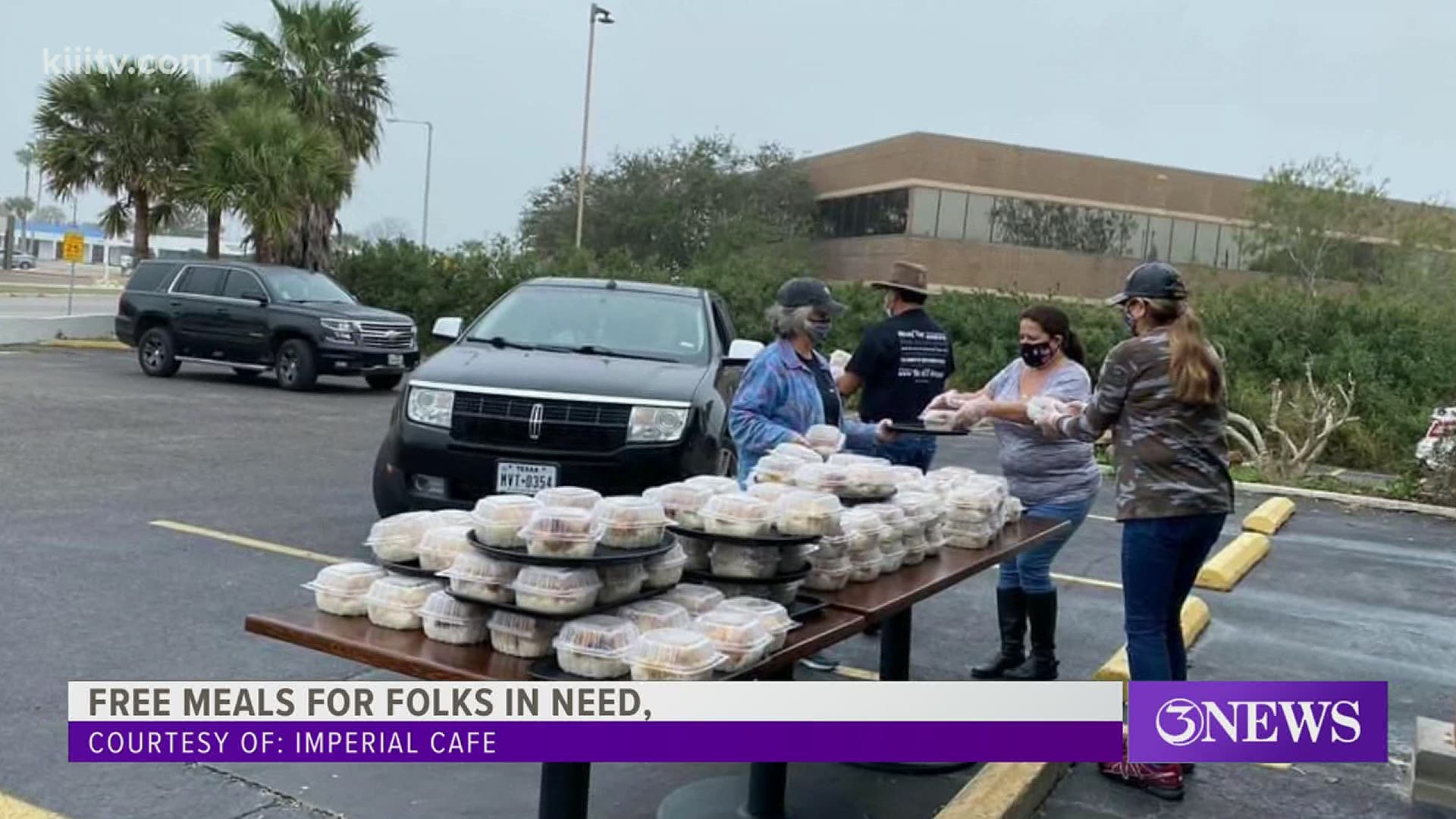 On Saturday Imperial Cafe gave out dozens of plates for free to those in need in honor of a loved on who passed away one hundred days ago.