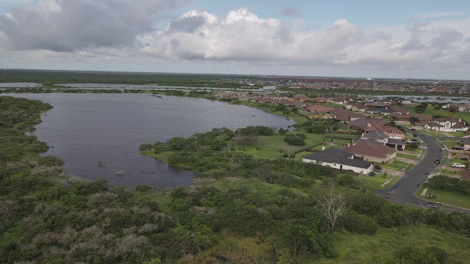 Oso Creek has reached major flood stage at 27 feet.