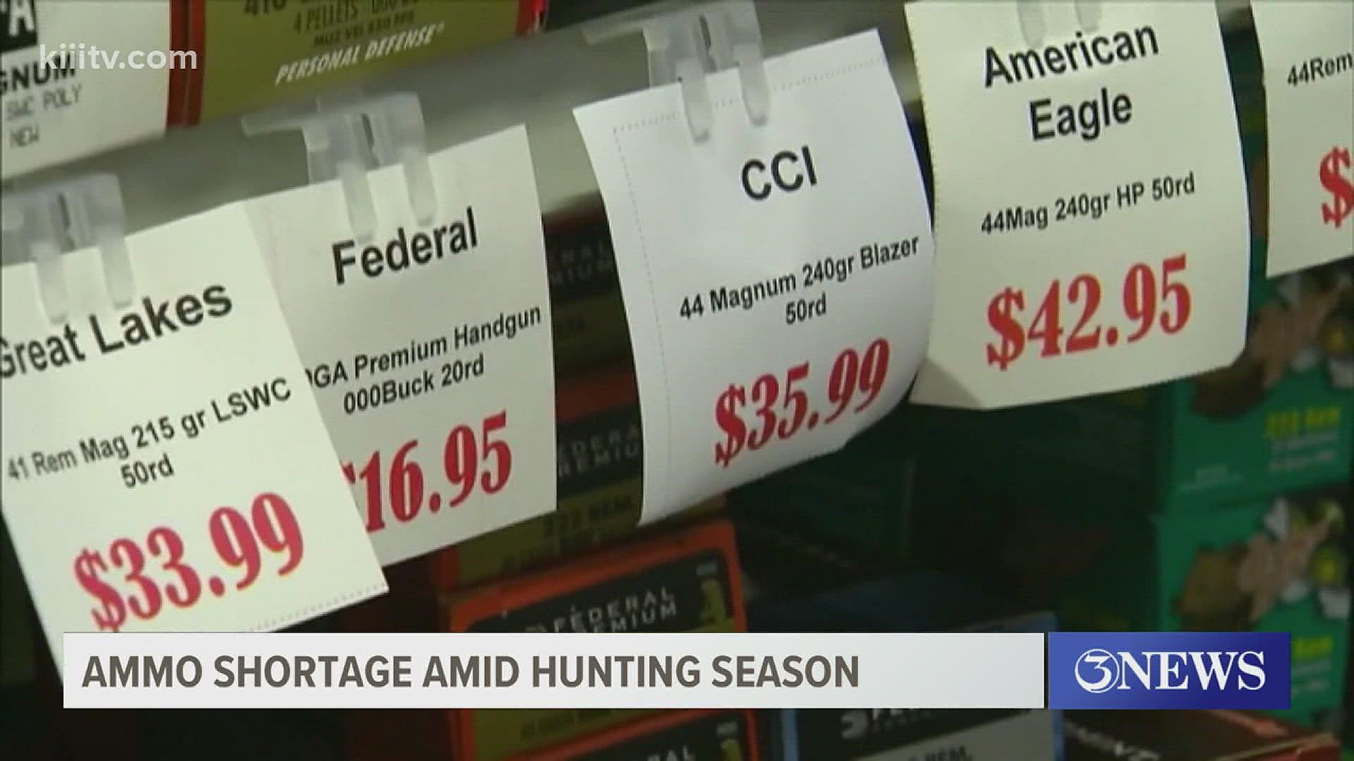 Texas Game Warden Lerrin Johnson, said the ammunition shortage hasn’t slowed hunters down, but warns they may have to adapt.