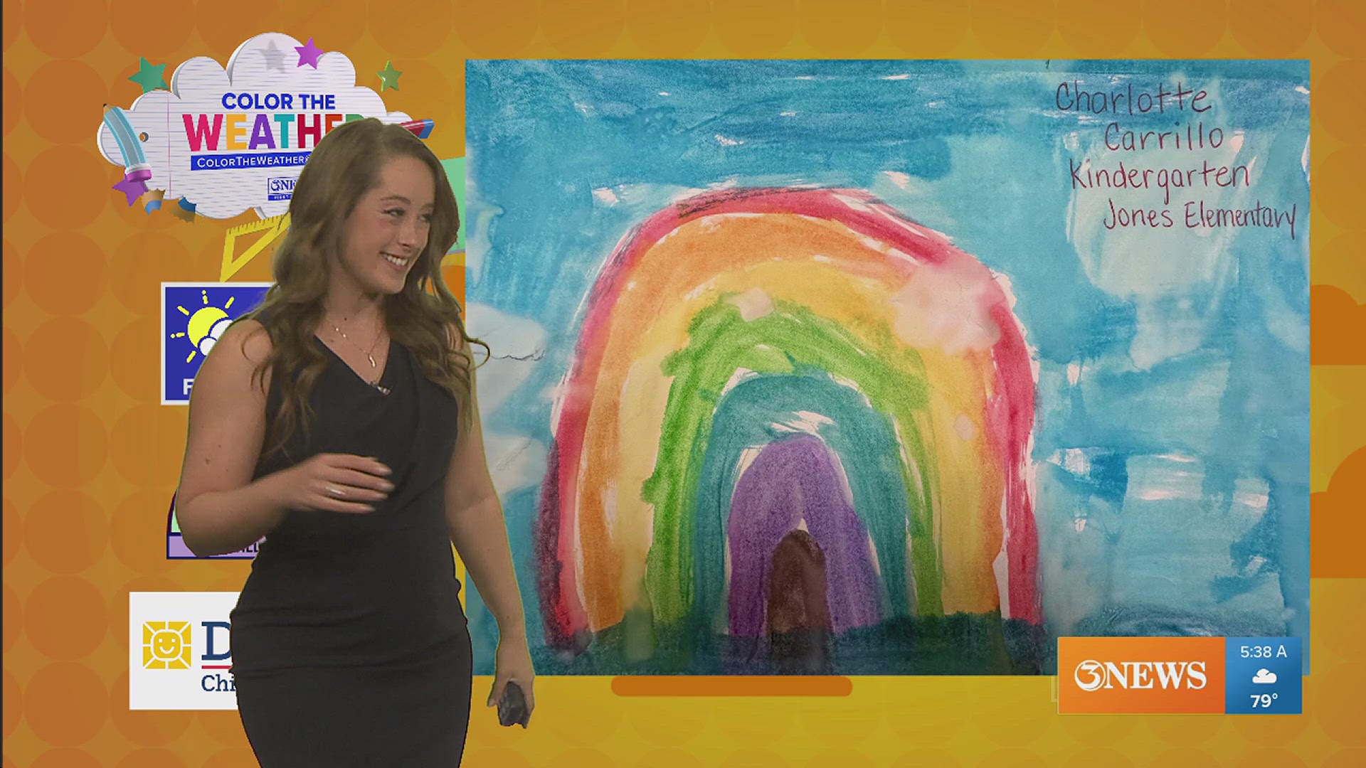 We are anticipating some potential showers, which makes Charlotte's rainbow masterpiece even more beautiful!