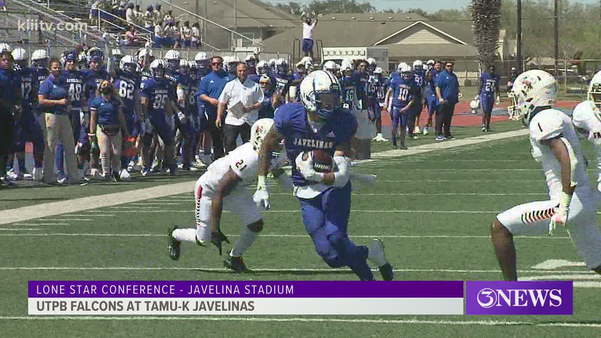 Texas A&M-Kingsville couldn't get in the endzone in a 17-2 loss to the Falcons.