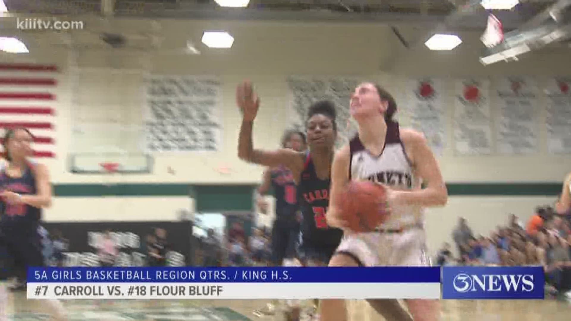 Flour Bluff girls basketball topped Carroll 42-35 and Bishop upset Odem 42-33.