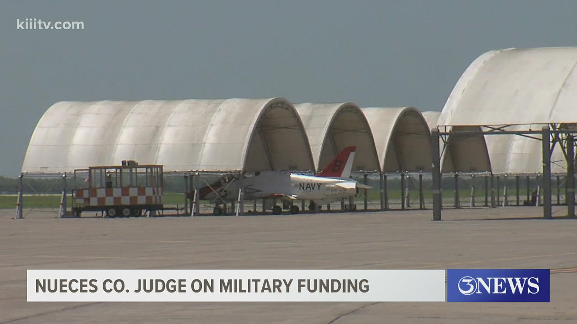 Nueces County Judge Barbara Canales says they're working to keep our Texas military bases at the forefront of this year's national military budget.