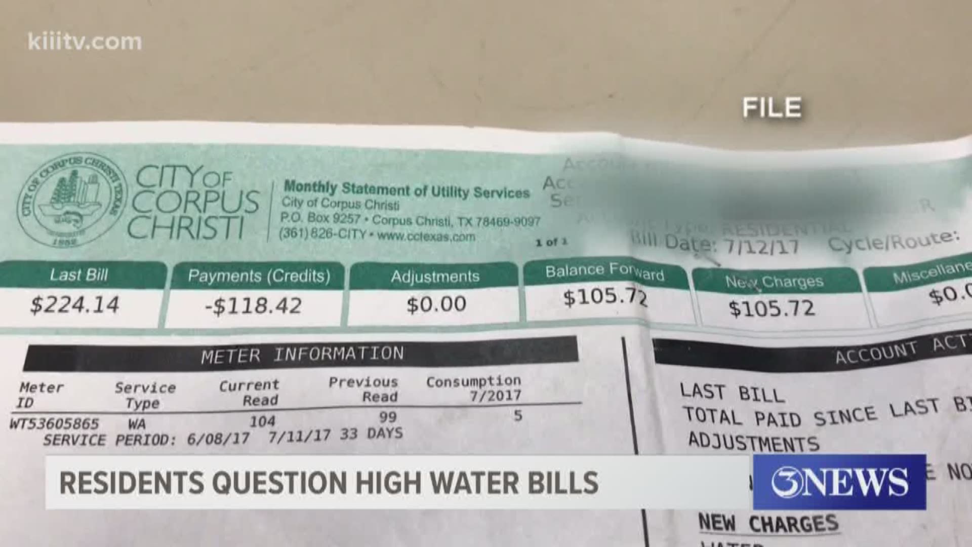 If you get your water through the City of Corpus Christi, you may have noticed that the most recent water bill was significantly higher than usual.