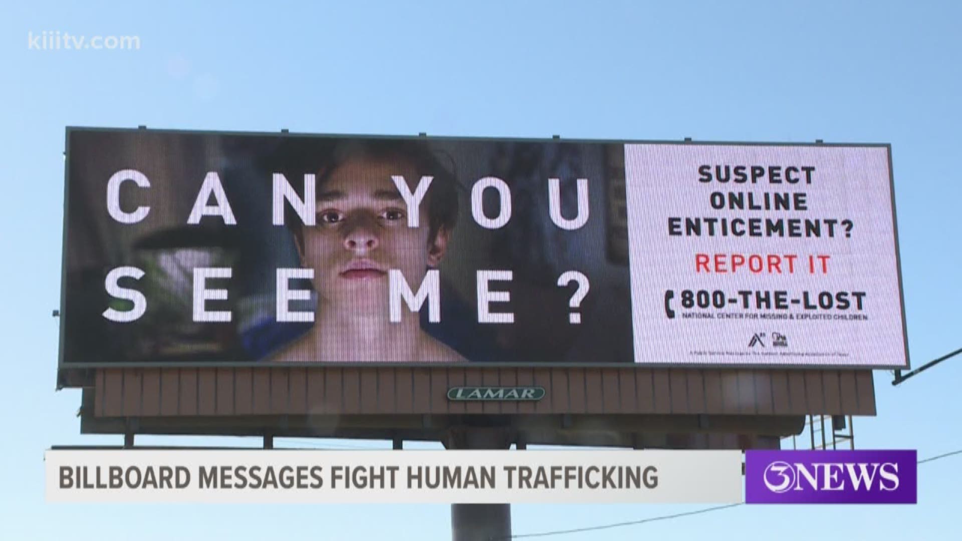 Huge electronic billboards are now among the state's latest tools to fight human trafficking.