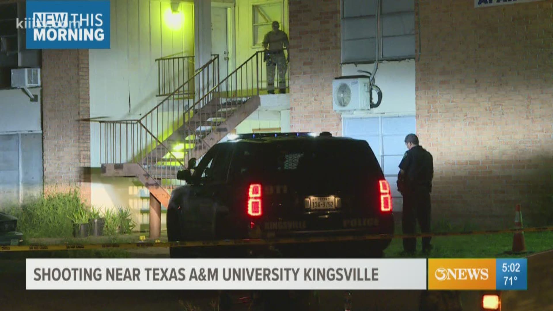The Kingsville Police Department received reports of a shooting at around 10:30 p.m. Monday at the Utopian Apartments.