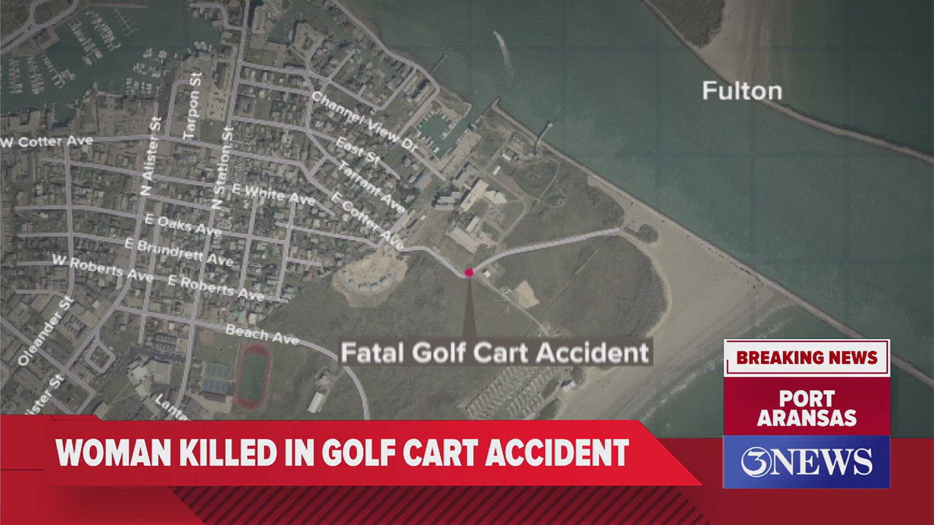 A golf cart accident claimed the life of a woman in Port Aransas Saturday evening.