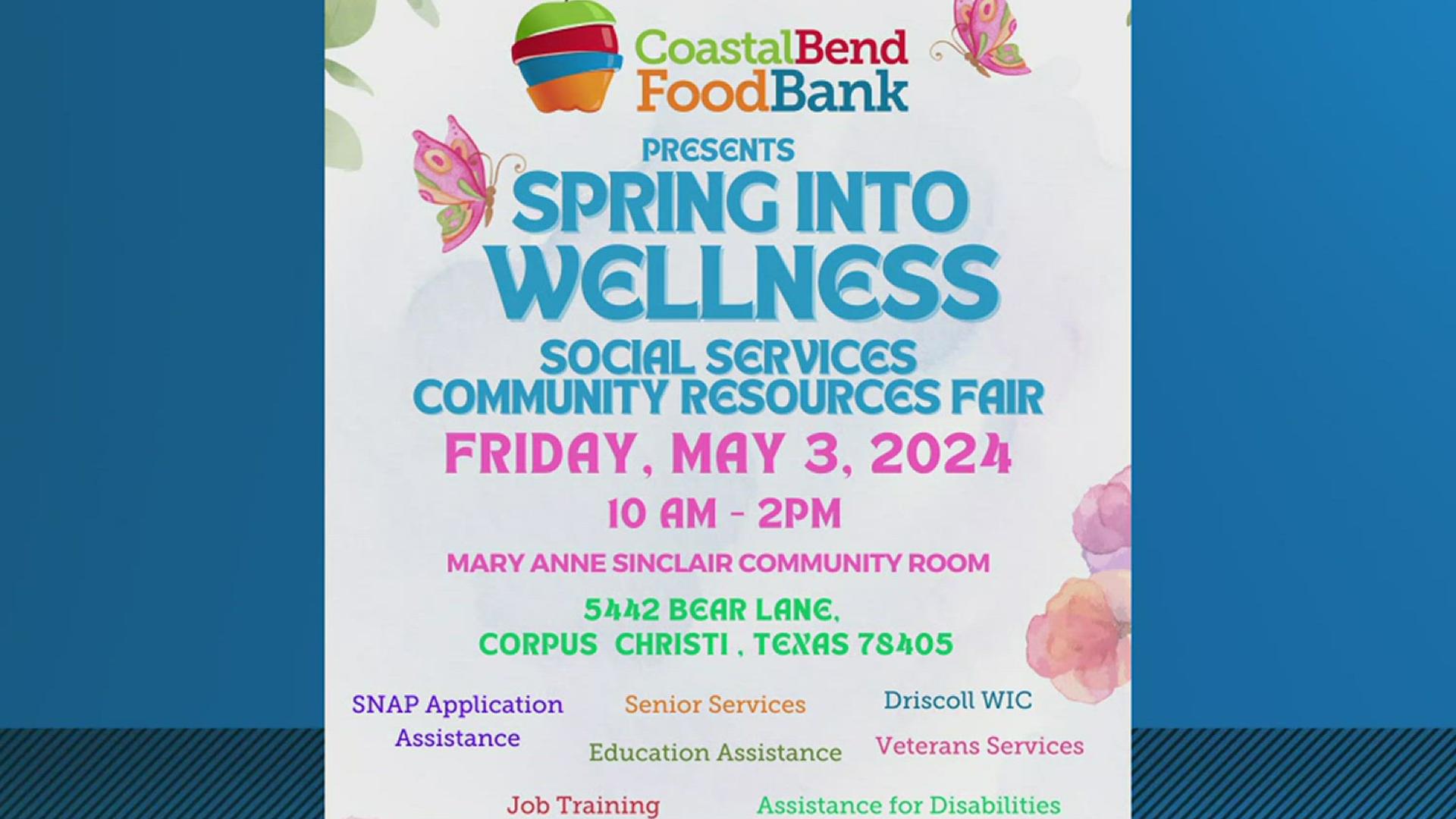 The 'Spring into Wellness' resource fair will be from 10 a.m. to 2 p.m. at the Mary Anne Sinclair Community Room in the food bank facility on Bear Lane.