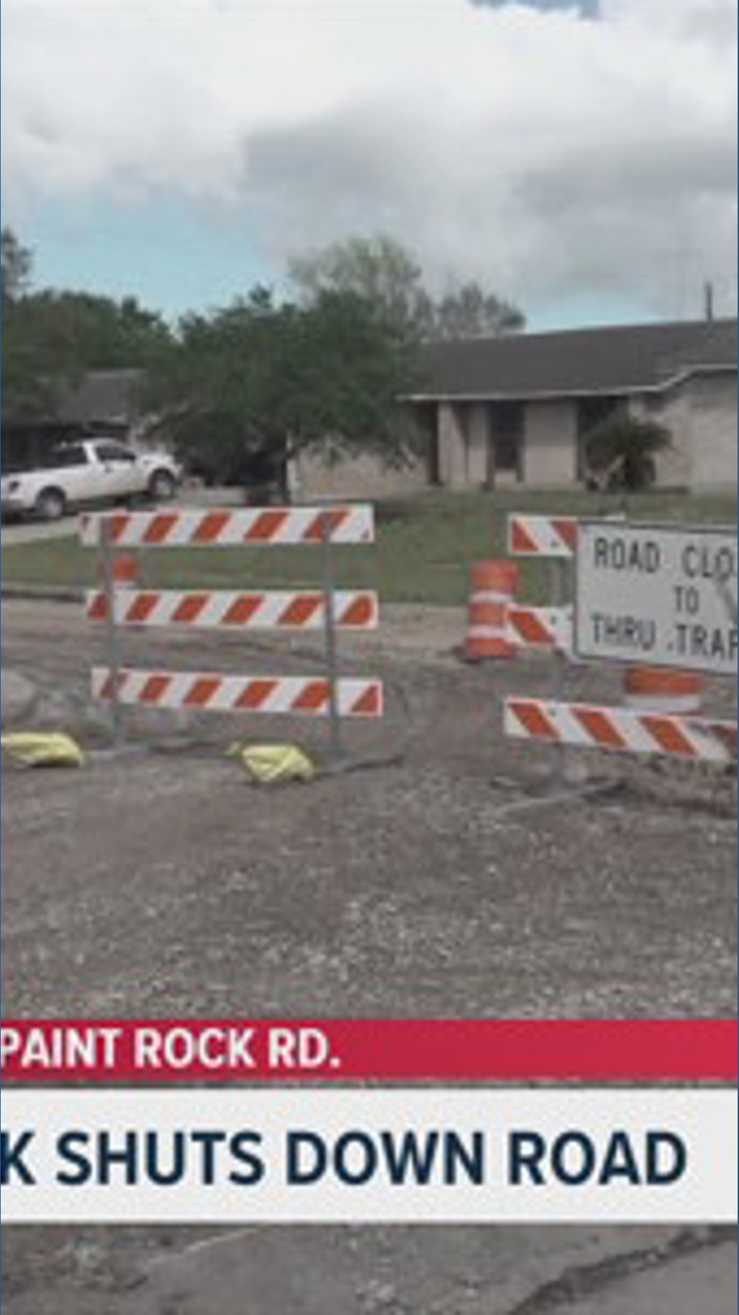 Emergency road closure on Caplin Drive in Corpus Christi for water line ...