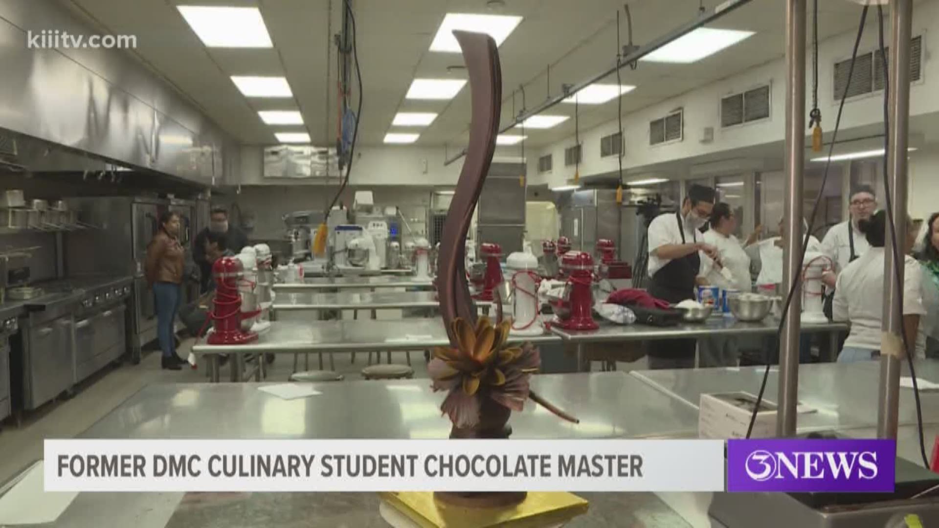 Culinary students with Del Mar College had a hands-on experience learning a new art form by making edible sculptures out of chocolate.