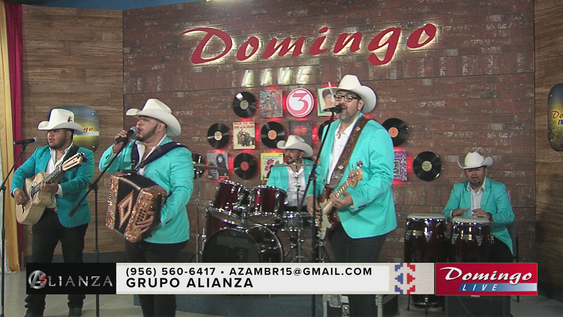 Plamview-based Tejano group joined Domingo Live to perform their song "Chiqui Baby".