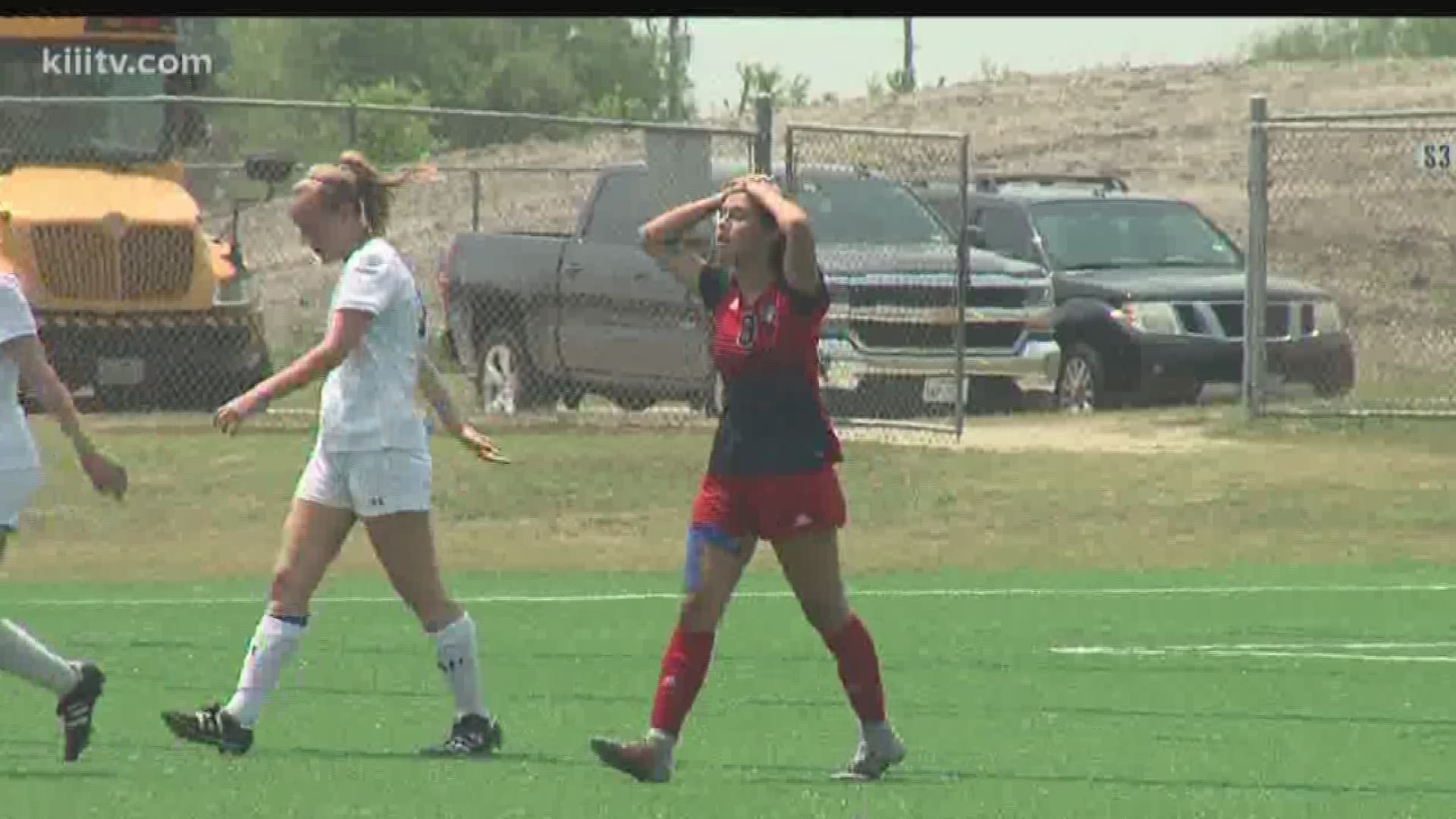 The Lady Eagles' late rally fell short in a 2-1 loss to Alamo Heights Friday afternoon at Cabaniss.