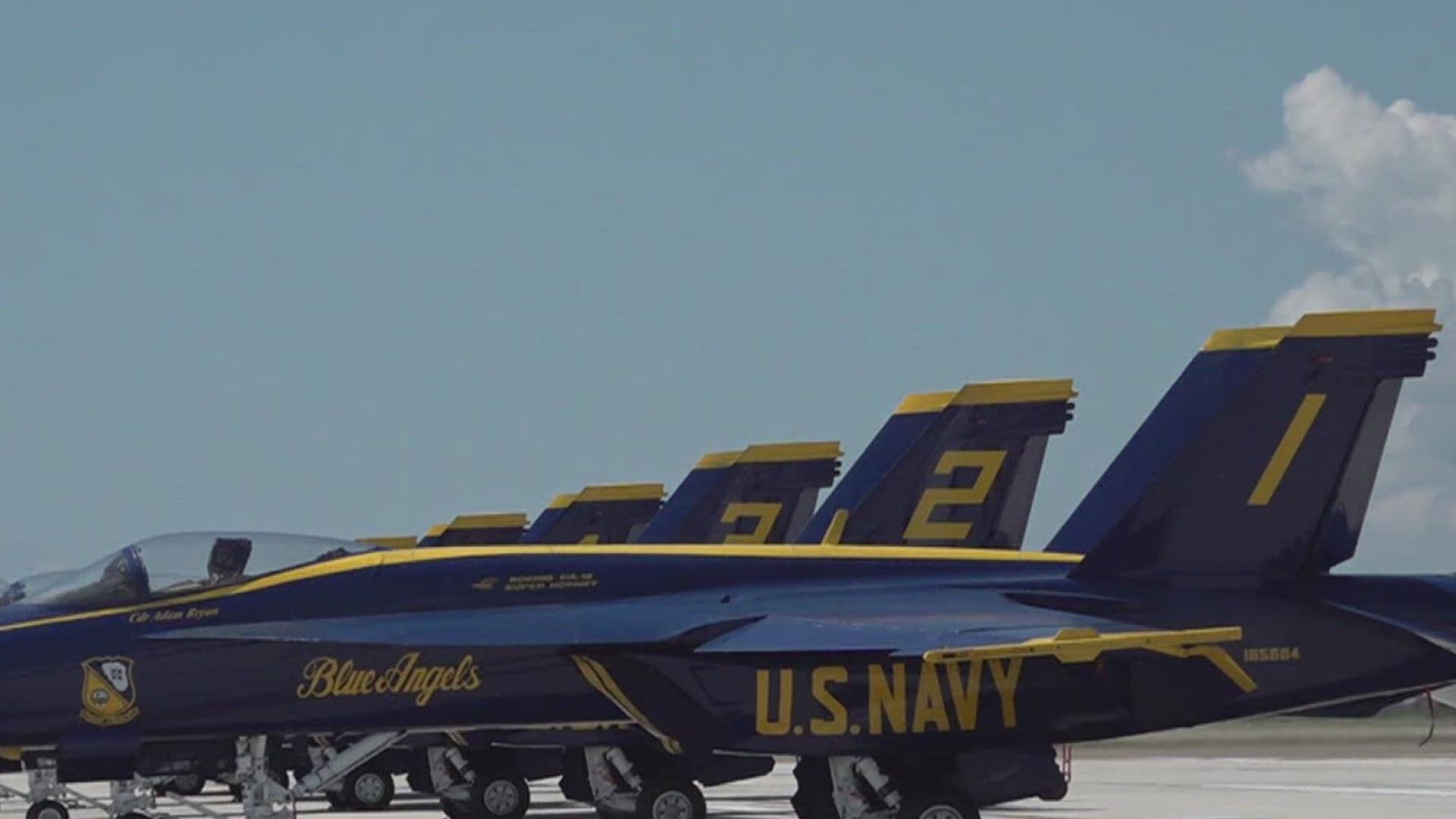 Crowds packed the Naval Air Station Corpus Christi and surrounding areas as the U.S. Navy Blue Angels soared into town Saturday.