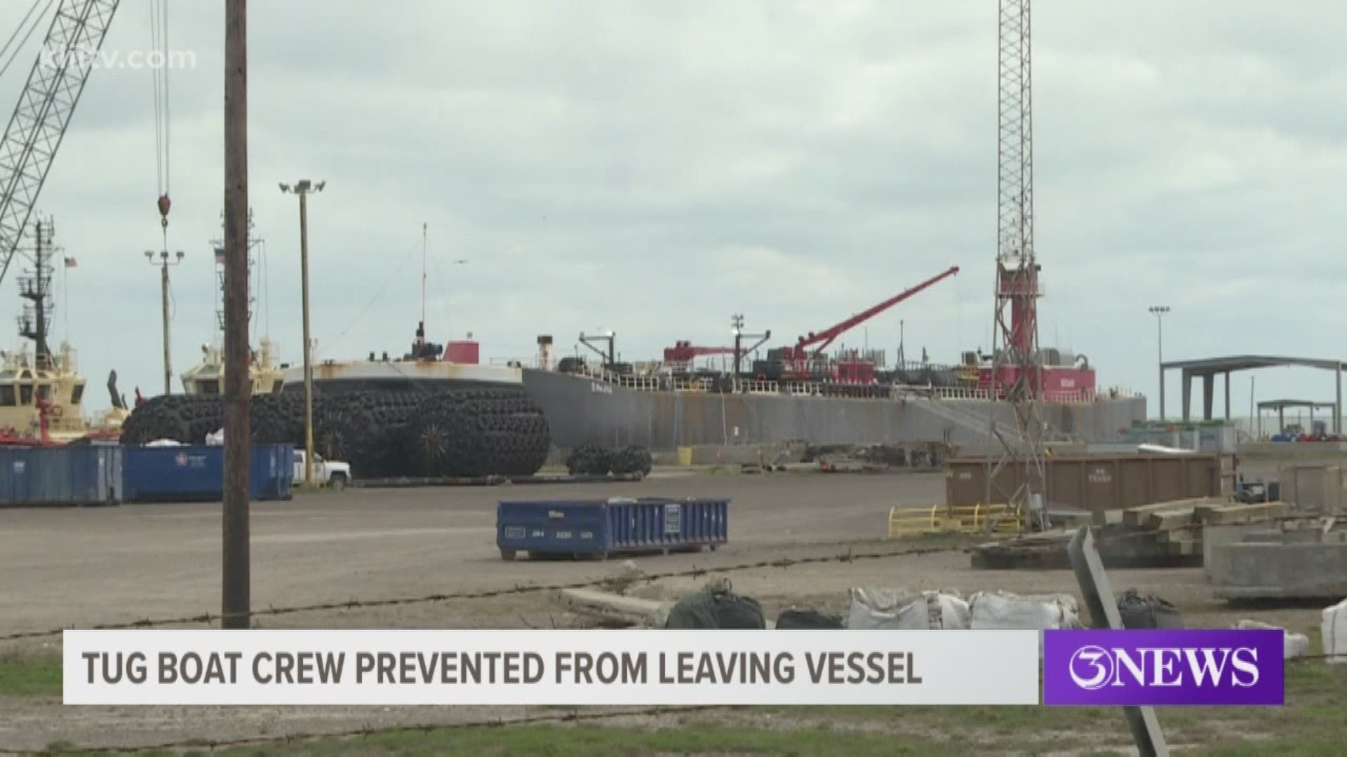 A group of merchant marines has been ordered by the Coast Guard to remain aboard their vessel.