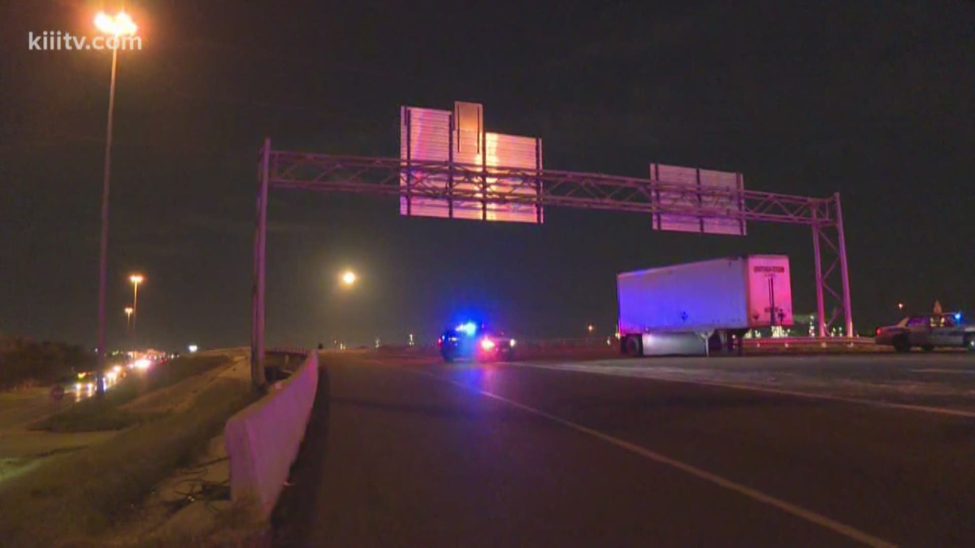 A woman was hit and killed after walking onto I37