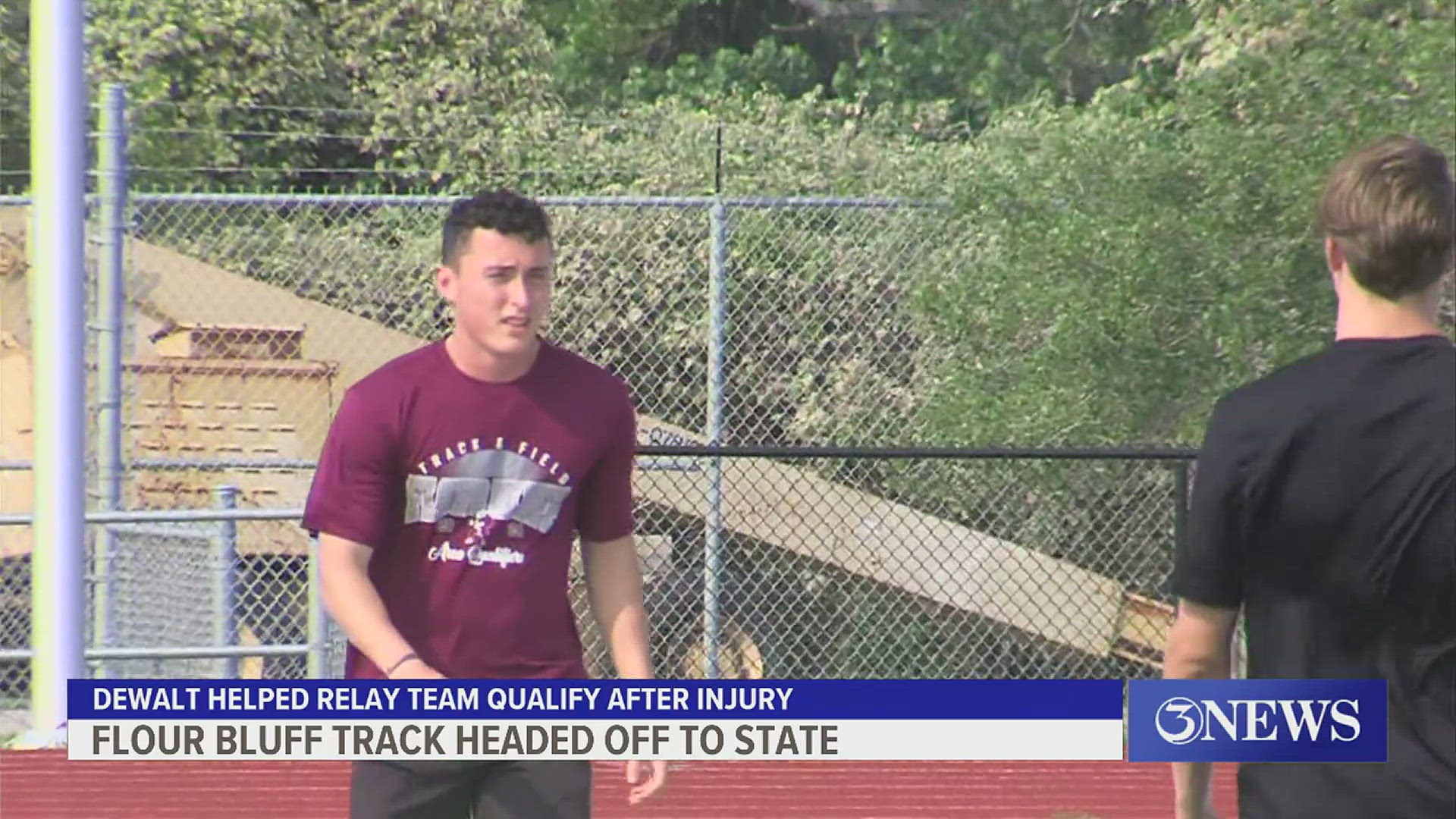 Zach DeWalt had to drop out of his individual events due to a hamstring injury, but was able qualify for state as part of the 4x400 relay team.