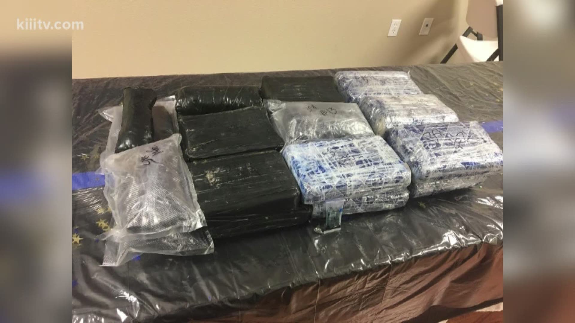 The Robstown Police Department seized about 41 pounds of crystal meth Thursday when they stopped a welding utility truck.