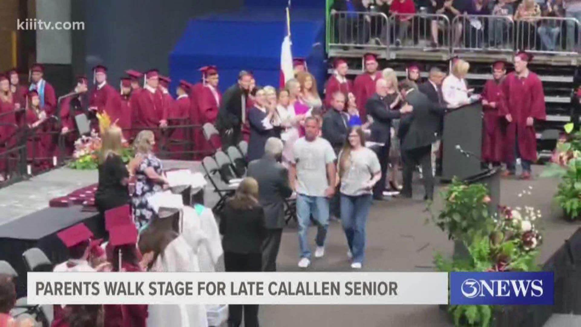 It was an emotional graduation for Calallen High School Friday night because one member of the senior class could not be at the ceremony.