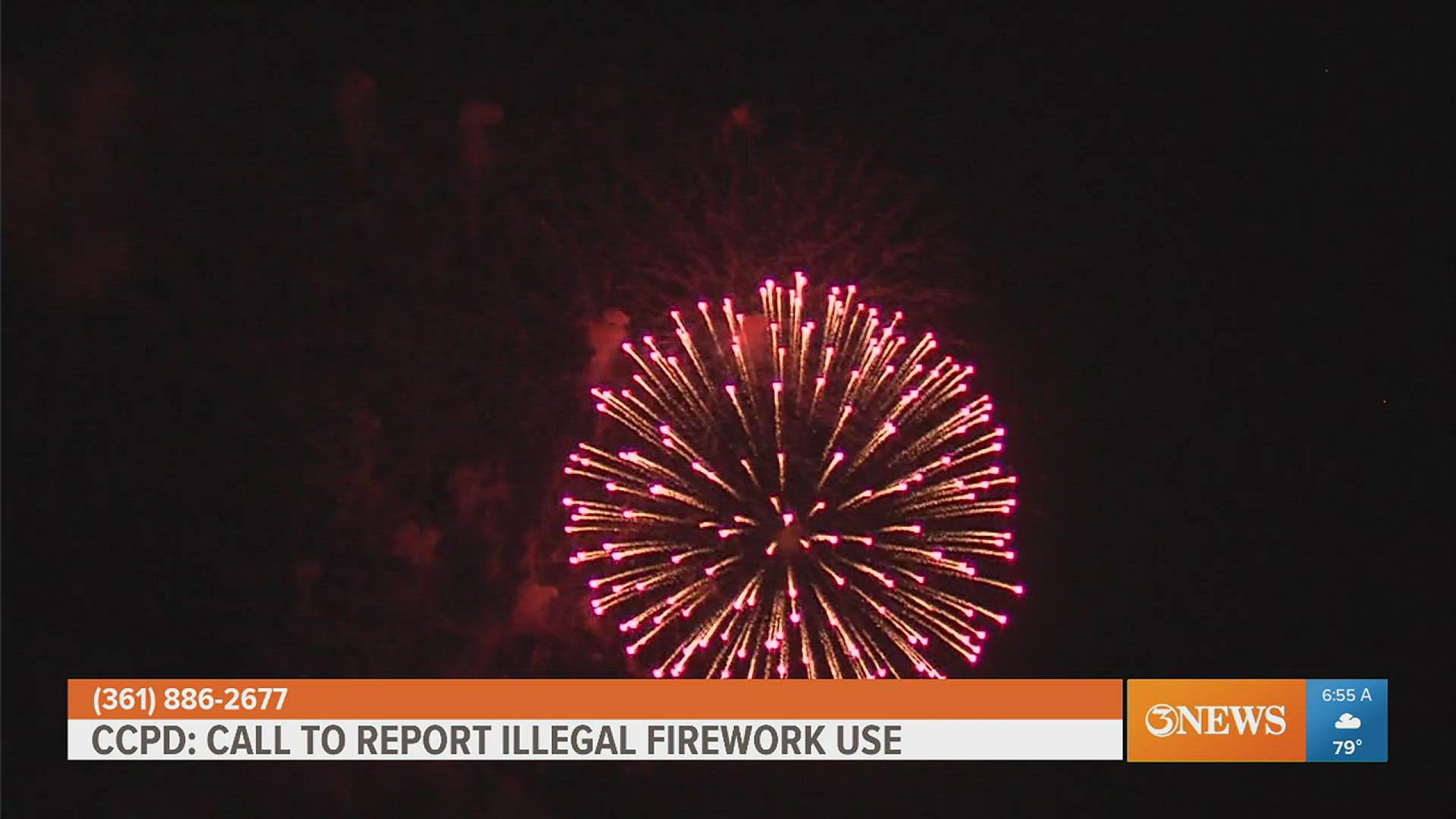 Here is the number you can call to report illegal firework use