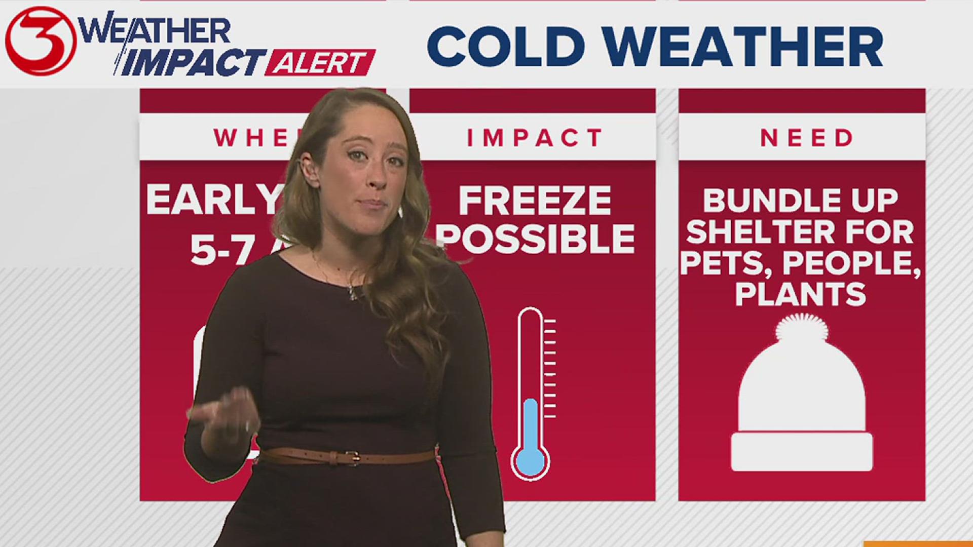 Weather Impact Alert: Frost and freeze possible in the Coastal Bend on ...